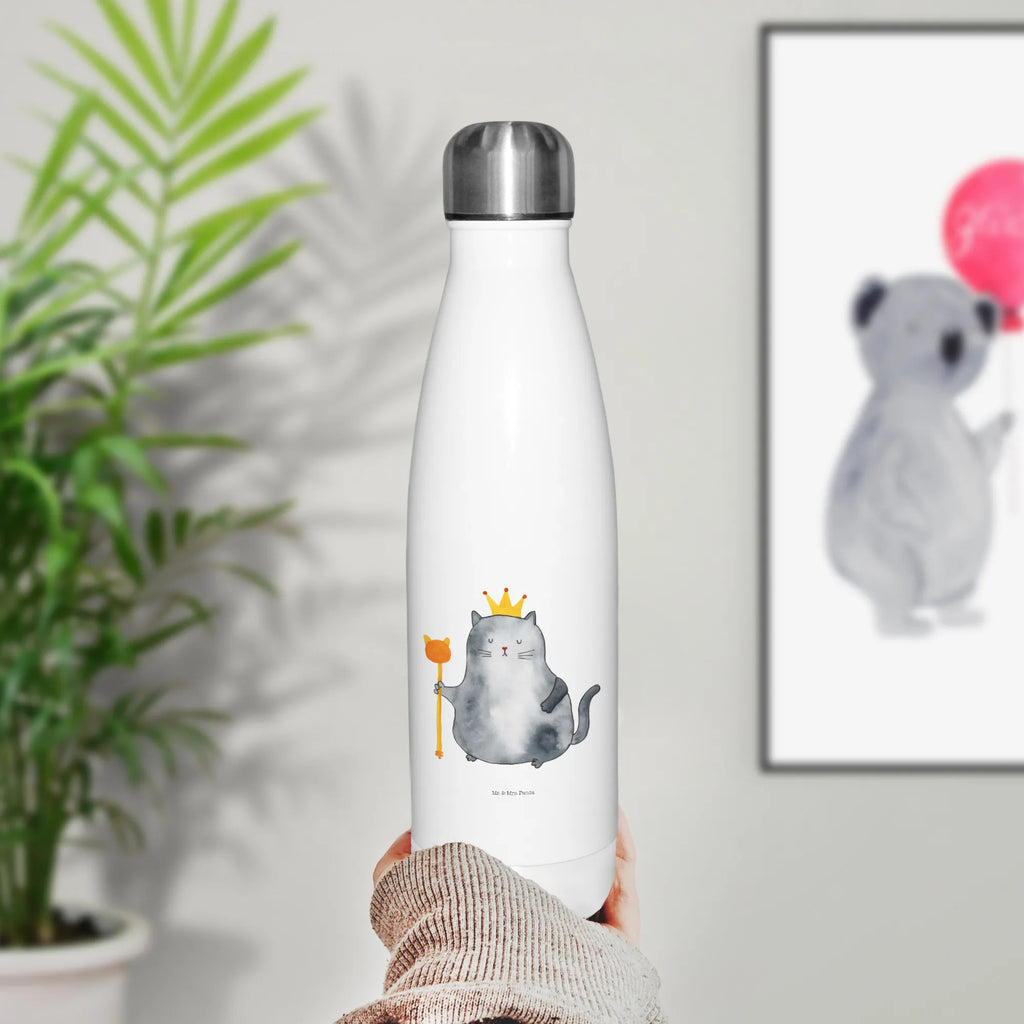 Insulated bottle Cat king Thermos, stainless steel, Thermos bottles, Thermos bottle 500ml, Thermos bottle, cat, tomcat, kitty, meow, kitten, housecat, mama cat, love cats, cat image, cat fan, cat lover, cat fancier, cat decoration, gift for cat lover, cat owner, funny cats, cat sayings, cat motto, funny cat gifts, fan merchandise, cat stuff, animal lover, apartment, cats, queen, family, pussy, moving in, move, tenement, first own apartment, king, pet