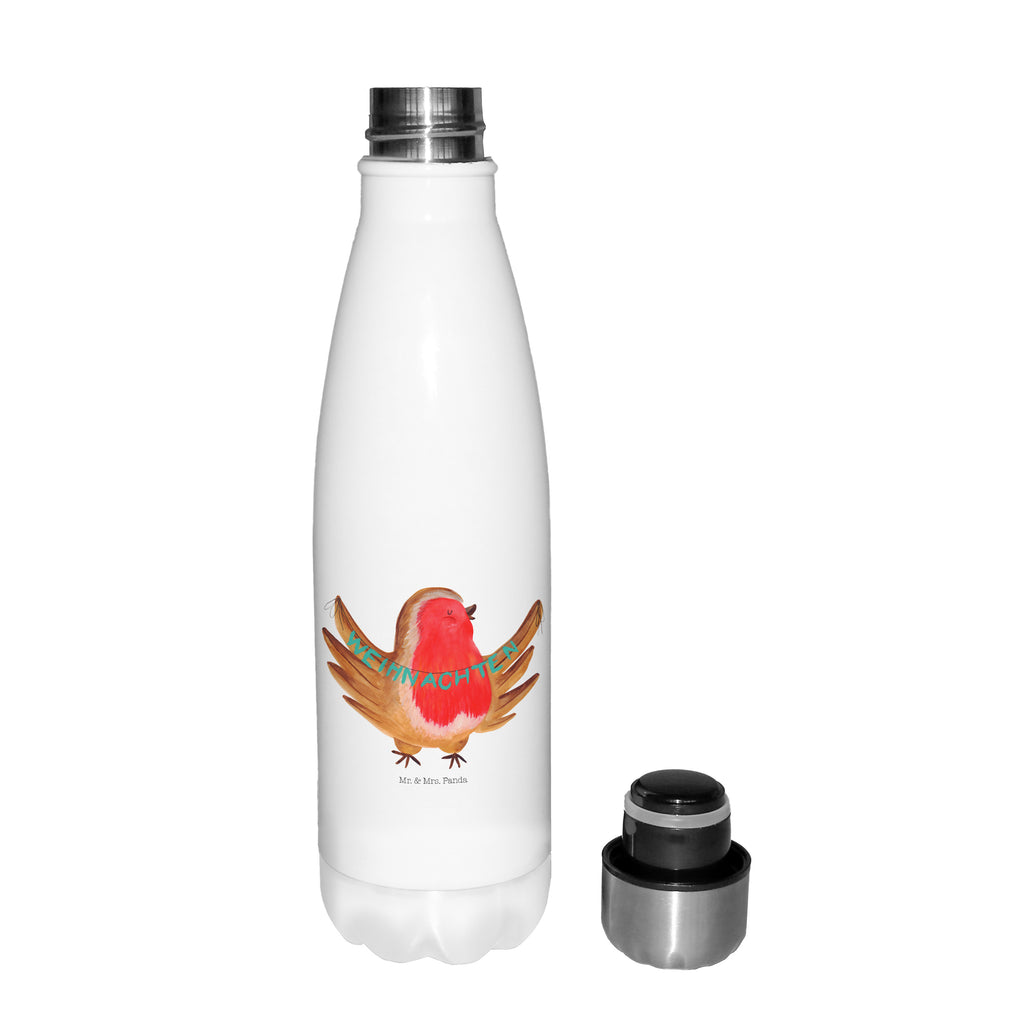 Insulated bottle robin Christmas Thermos bottle 500ml, Thermos bottle, stainless steel, Thermos, Thermos bottles, Winter, Christmas, Christmas time, snow, Christmas Eve, Christmas greeting, bird, Merry Christmas, xmas, winter, Christmas motif