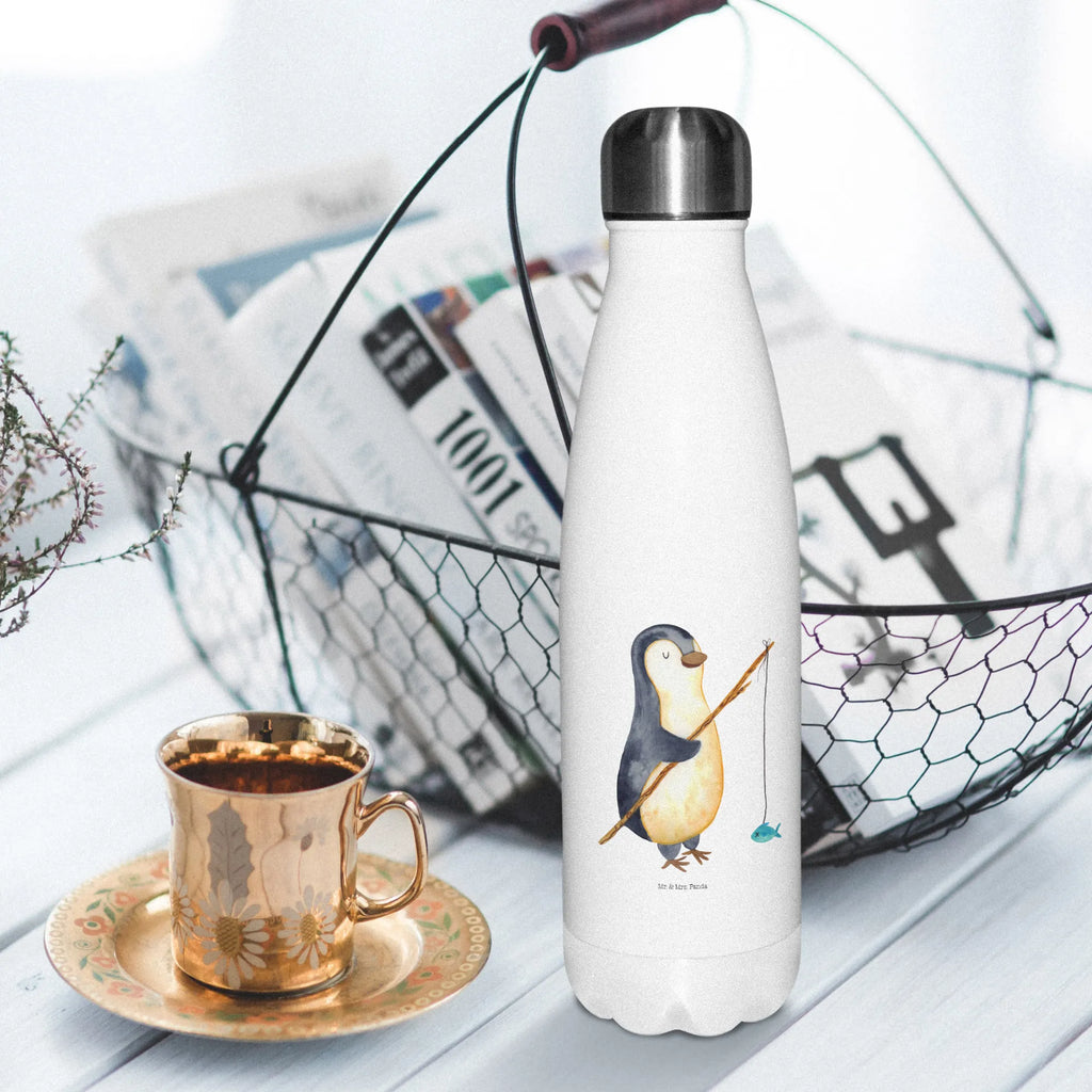 Insulated bottle Penguin angler Thermos bottles, stainless steel, Thermos bottle 500ml, Thermos bottle, Thermos, Penguin, North Pole, Winter, Penguins, plan, daily schedule, fishing, new start, weekend, planner, penguin, gift, friends, angler, hobby, daydreams, vacation, gift idea, penguins, motivation