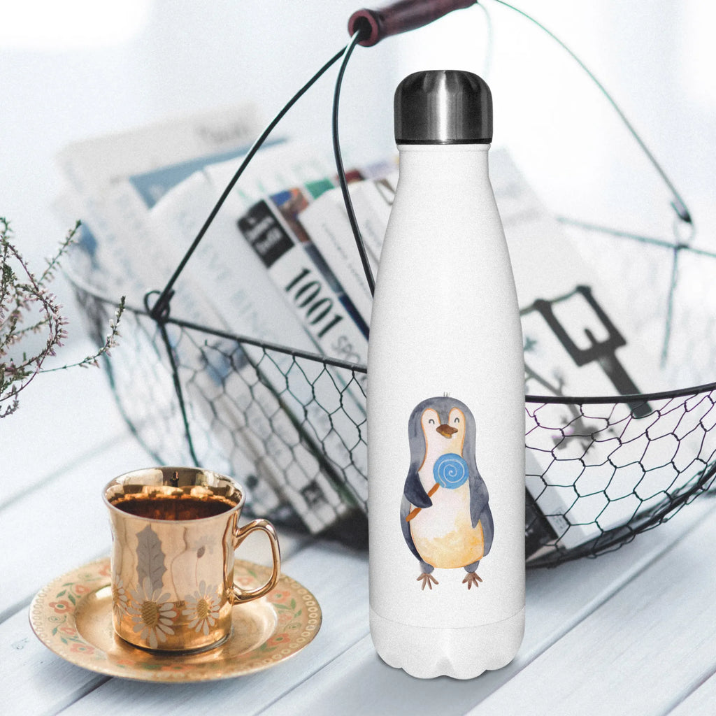 Insulated bottle Penguin lollipop Thermos bottle, Thermos, Thermos bottles, Thermos bottle 500ml, stainless steel, Penguin, North Pole, Winter, Penguins, penguins, crook, rebel, candy, bullshit, lollipop, slogan, hoodlum