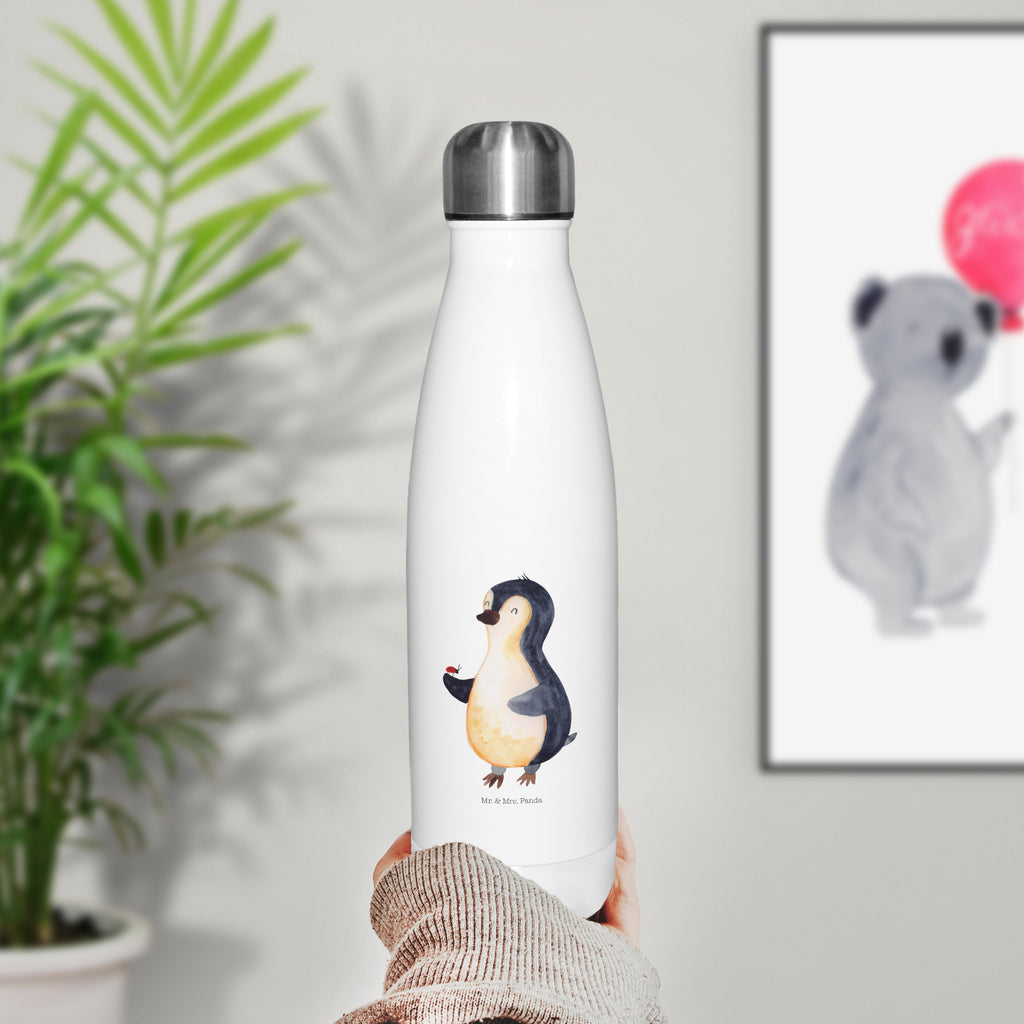 Insulated bottle Penguin ladybug Thermos bottles, Thermos, Thermos bottle 500ml, Thermos bottle, stainless steel, Penguin, North Pole, Winter, Penguins, happiness, joy, love, ladybird, wonder, penguins, joy of life