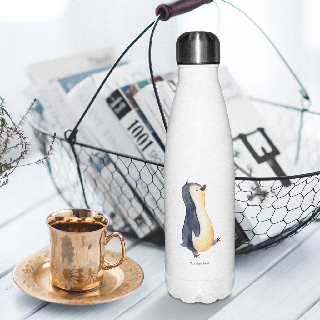 Insulated bottle Penguin march Thermos bottle 500ml, Thermos bottles, stainless steel, Thermos, Thermos bottle, Penguin, North Pole, Winter, Penguins, sister, late riser, penguins, early riser, family, brother, penguin