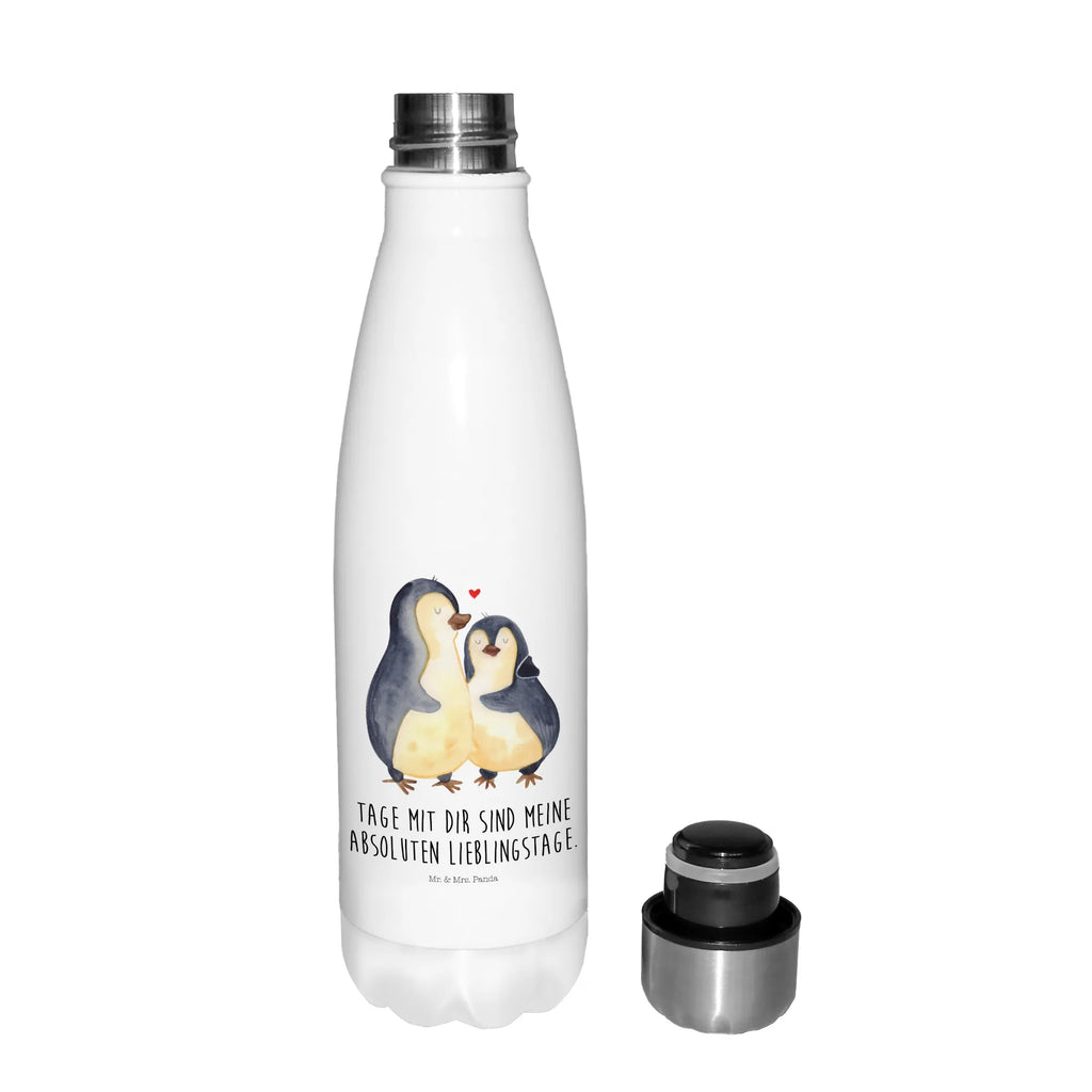 Insulated bottle Penguin embrace Thermos bottles, stainless steel, Thermos bottle 500ml, Thermos, Thermos bottle, Penguin, North Pole, Winter, Penguins, engagement, proof of love, penguin, wedding gift, love gift, anniversary, lovers, wedding day, wedding, love