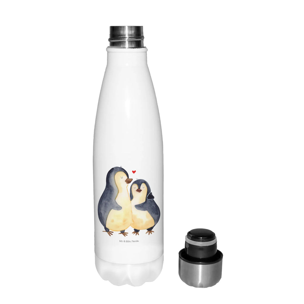 Insulated bottle Penguin embrace Thermos bottles, stainless steel, Thermos bottle 500ml, Thermos, Thermos bottle, Penguin, North Pole, Winter, Penguins, engagement, proof of love, penguin, wedding gift, love gift, anniversary, lovers, wedding day, wedding, love