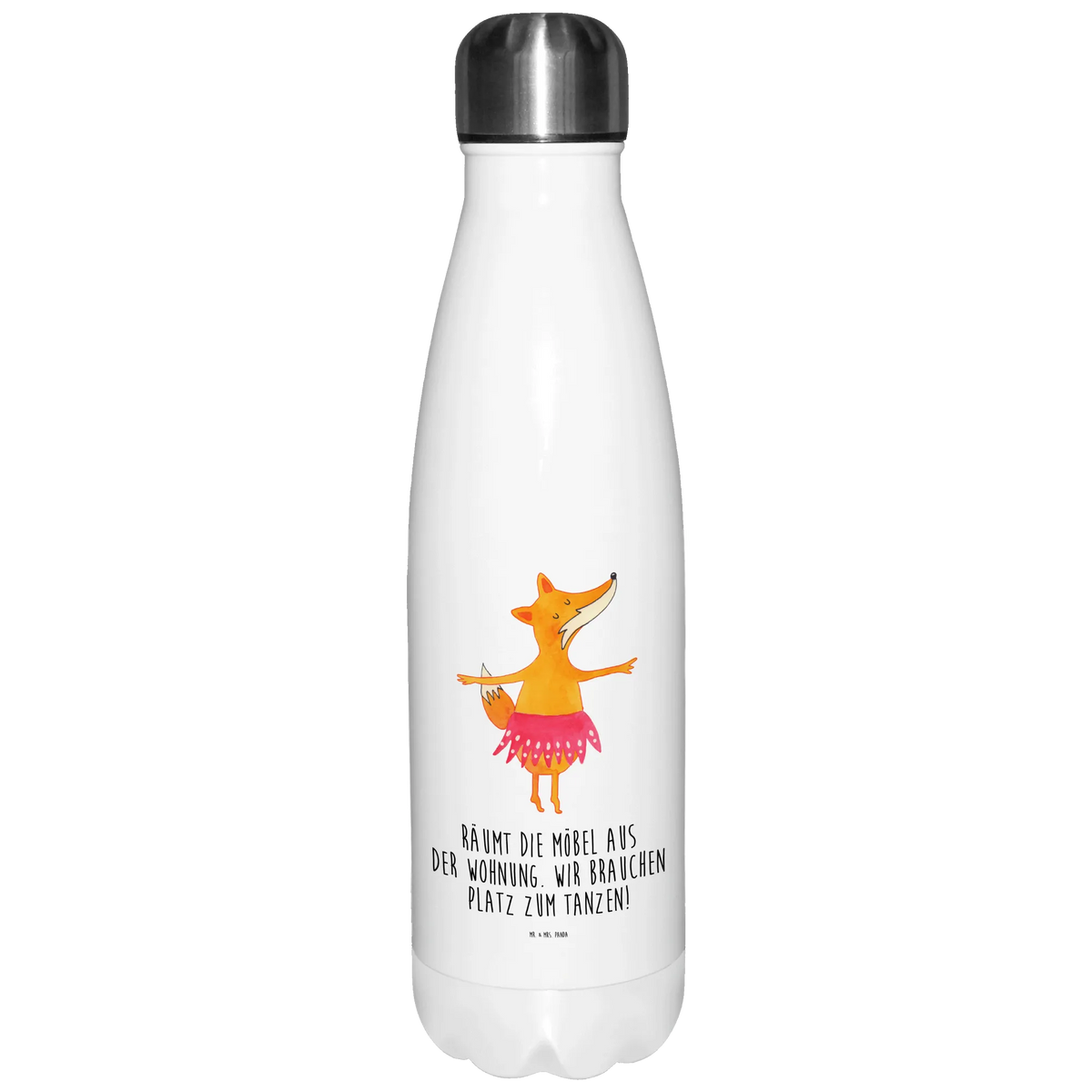 Insulated bottle Fox ballerina Thermos bottles, Thermos bottle, stainless steel, Thermos, Thermos bottle 500ml, fox, foxes, forest wildlife, clever as a fox, animal lover, vixen, invitation, party, ballerina, ballet, fox saying, birthday, dancing, dancer
