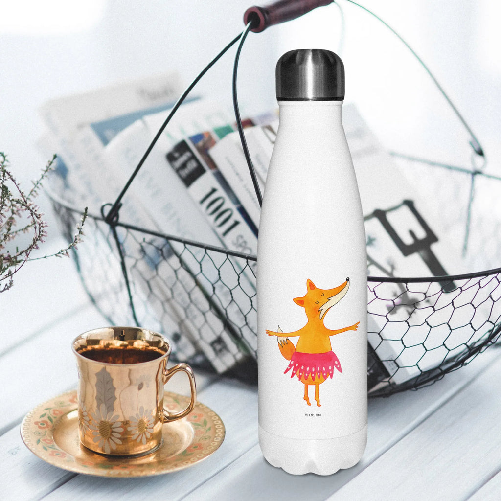 Insulated bottle Fox ballerina Thermos bottles, Thermos bottle, stainless steel, Thermos, Thermos bottle 500ml, fox, foxes, forest wildlife, clever as a fox, animal lover, vixen, invitation, party, ballerina, ballet, fox saying, birthday, dancing, dancer