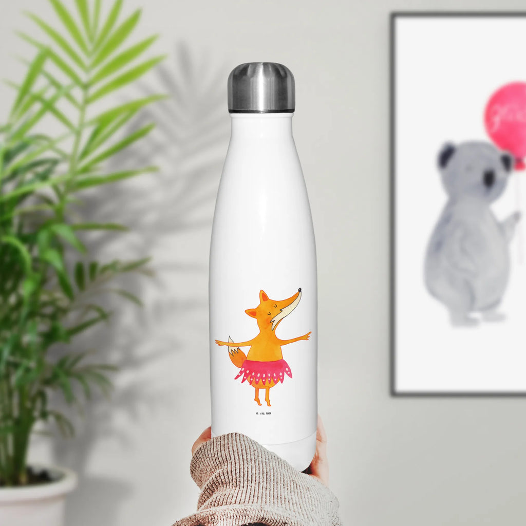 Insulated bottle Fox ballerina Thermos bottles, Thermos bottle, stainless steel, Thermos, Thermos bottle 500ml, fox, foxes, forest wildlife, clever as a fox, animal lover, vixen, invitation, party, ballerina, ballet, fox saying, birthday, dancing, dancer