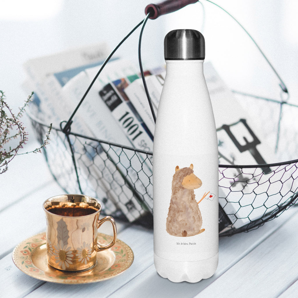 Insulated bottle alpaca banner Thermos bottles, Thermos bottle 500ml, stainless steel, Thermos, Thermos bottle, alpaca, llama, pako, camel, Peru, animal, favourite animal, alpacas, love, llamas, Alpaca