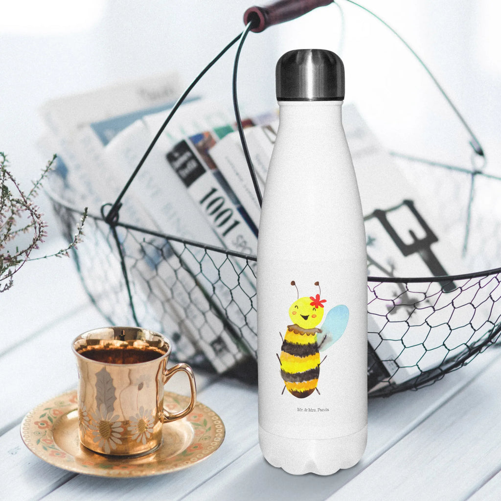 Insulated bottle bee happy Thermos bottles, stainless steel, Thermos, Thermos bottle, Thermos bottle 500ml, Bee, wasp, bumblebee