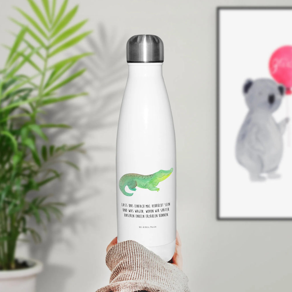 Insulated bottle Crocodile Thermos bottle, Thermos bottle 500ml, Thermos, Thermos bottles, stainless steel, Seafood, aquatic animals, ocean, sea, fish, shells, corals, reef, whale, narwhal, sea urchin, lobster, platypus, turtle, manatee, crocodile, orca, shrimp, gifts for seafood lovers, water world, underwater animals, underwater world, vacation, deep sea, seafood fans, gift ideas, seafood decoration, seafood posters, best friend, to be crazy, girlfriend, crocodiles, wanderlust, adventurousness, to be spontaneous, favorite person
