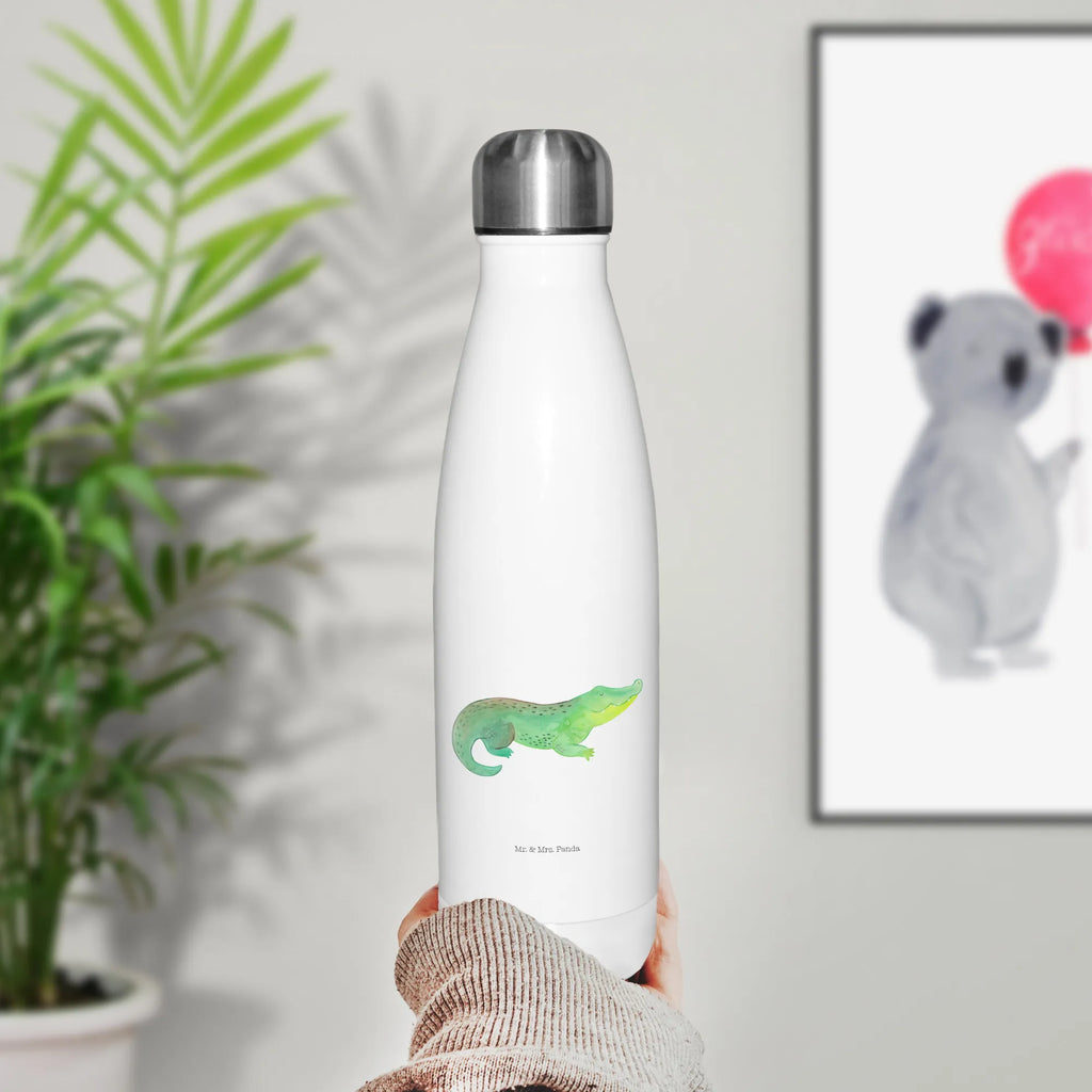 Insulated bottle Crocodile Thermos bottle, Thermos bottle 500ml, Thermos, Thermos bottles, stainless steel, Seafood, aquatic animals, ocean, sea, fish, shells, corals, reef, whale, narwhal, sea urchin, lobster, platypus, turtle, manatee, crocodile, orca, shrimp, gifts for seafood lovers, water world, underwater animals, underwater world, vacation, deep sea, seafood fans, gift ideas, seafood decoration, seafood posters, best friend, to be crazy, girlfriend, crocodiles, wanderlust, adventurousness, to be spontaneous, favorite person
