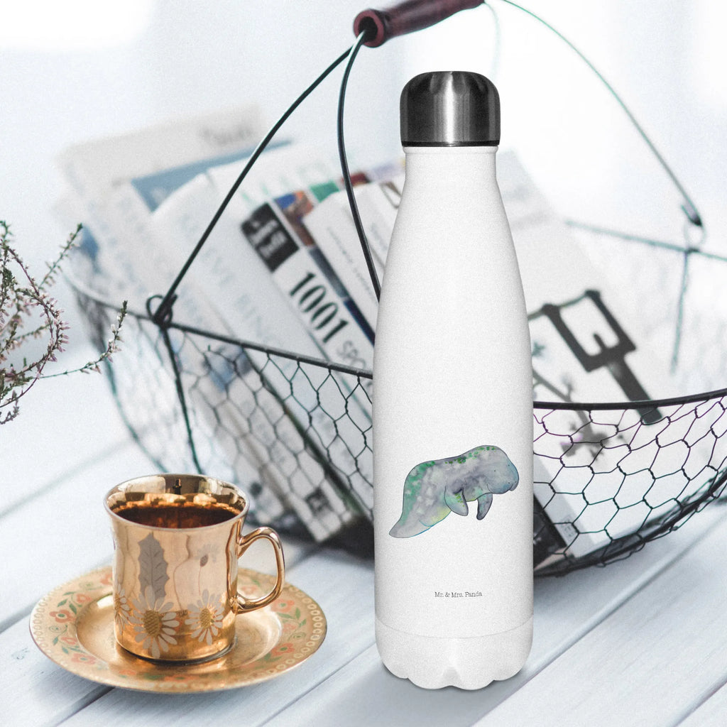 Insulated bottle manatee Relax Thermos bottle, Thermos, Thermos bottles, Thermos bottle 500ml, stainless steel, Seafood, aquatic animals, ocean, sea, fish, shells, corals, reef, whale, narwhal, sea urchin, lobster, platypus, turtle, manatee, crocodile, orca, shrimp, gifts for seafood lovers, water world, underwater animals, underwater world, vacation, deep sea, seafood fans, gift ideas, seafood decoration, seafood posters, sugar, manatees, diet mania, food, diet, losing weight, sweets