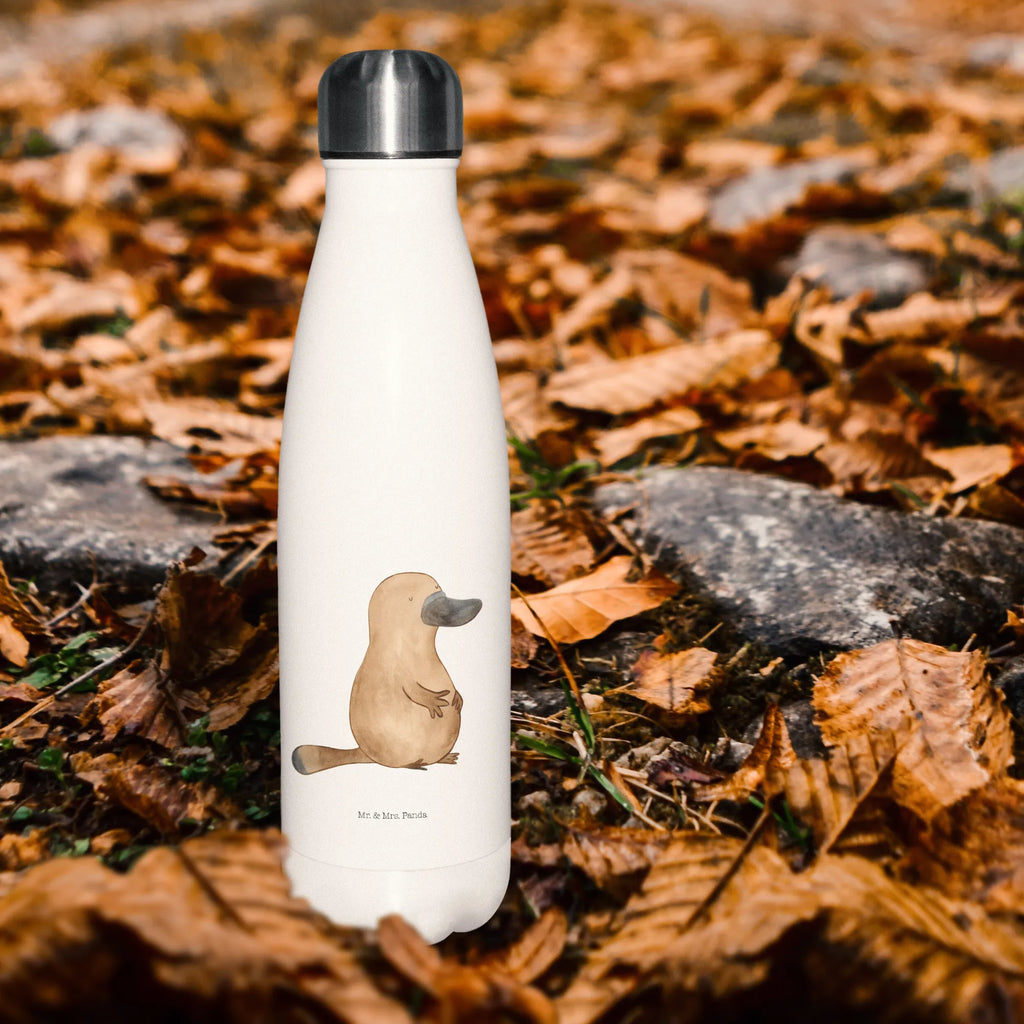 Insulated bottle platypus courage Thermos bottles, Thermos, Thermos bottle 500ml, stainless steel, Thermos bottle, Seafood, aquatic animals, ocean, sea, fish, shells, corals, reef, whale, narwhal, sea urchin, lobster, platypus, turtle, manatee, crocodile, orca, shrimp, gifts for seafood lovers, water world, underwater animals, underwater world, vacation, deep sea, seafood fans, gift ideas, seafood decoration, seafood posters, motivation, training, office, new start, work, brave, wisdom, Raodtrip, world trip, new beginning, courage, Platypus