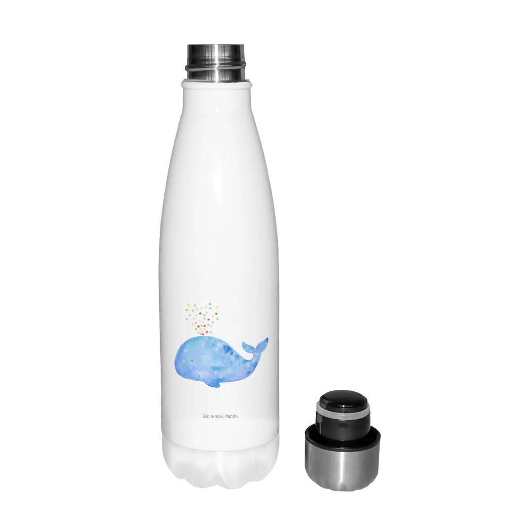 Insulated bottle whale confetti Thermos bottle 500ml, stainless steel, Thermos, Thermos bottles, Thermos bottle, Seafood, aquatic animals, ocean, sea, fish, shells, corals, reef, whale, narwhal, sea urchin, lobster, platypus, turtle, manatee, crocodile, orca, shrimp, gifts for seafood lovers, water world, underwater animals, underwater world, vacation, deep sea, seafood fans, gift ideas, seafood decoration, seafood posters, separation, losing weight, birthday, new beginning, whales, new start, period of life, Whale, diet, motivation, confetti