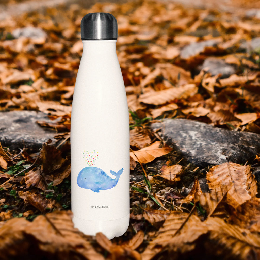 Insulated bottle whale confetti Thermos bottle 500ml, stainless steel, Thermos, Thermos bottles, Thermos bottle, Seafood, aquatic animals, ocean, sea, fish, shells, corals, reef, whale, narwhal, sea urchin, lobster, platypus, turtle, manatee, crocodile, orca, shrimp, gifts for seafood lovers, water world, underwater animals, underwater world, vacation, deep sea, seafood fans, gift ideas, seafood decoration, seafood posters, separation, losing weight, birthday, new beginning, whales, new start, period of life, Whale, diet, motivation, confetti