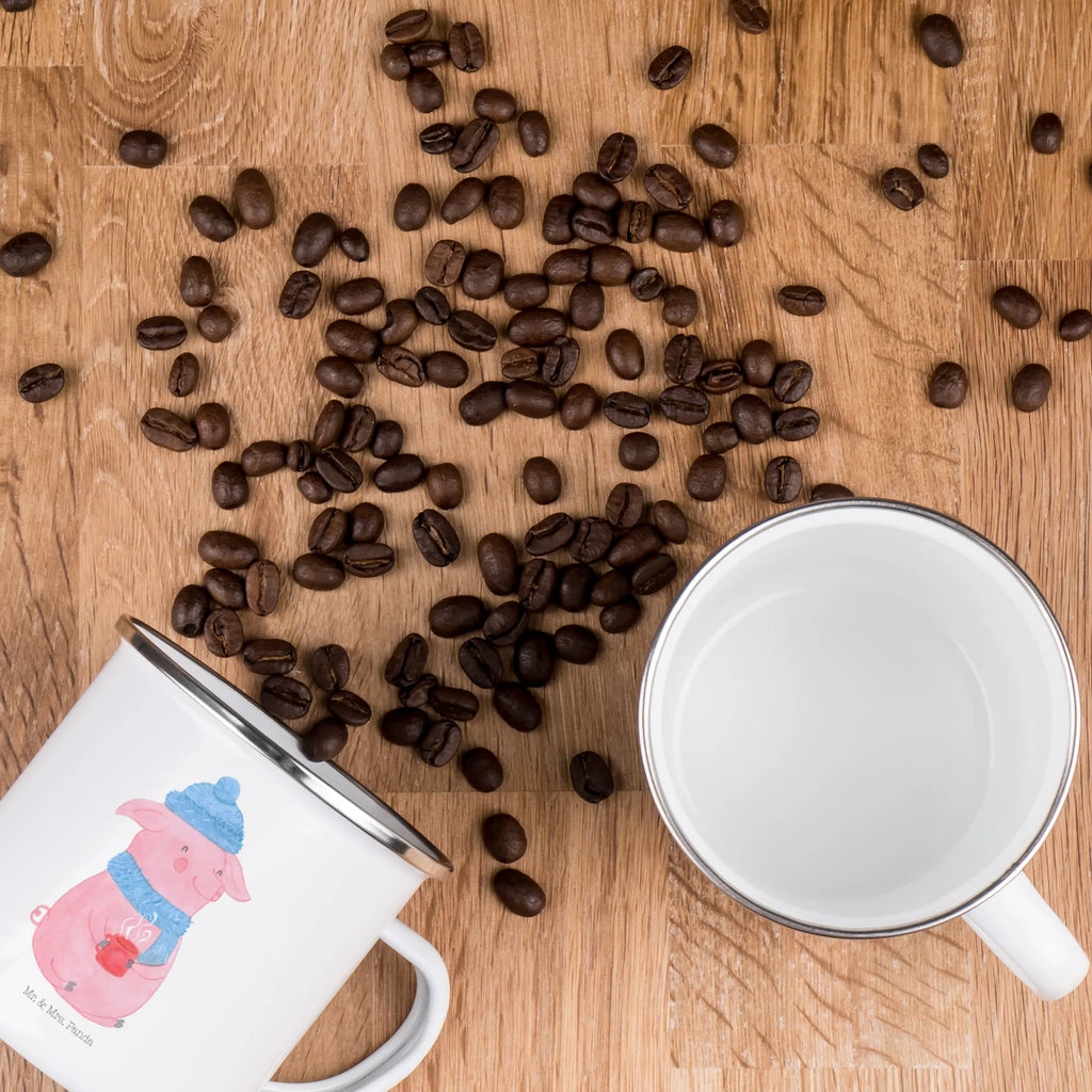 Enamel camping mug Pig Mulled wine lightweight camping mug, camper mug, camp coffee mug, metal cup, tin coffee cup, camping mug, outdoor cup, campfire mug, metal camping mug, enamel mug, stainless steel drinking cup, adventure mug, hiking mug, enamel camping cup, enamel drinking mug, bushcraft mug, steel mug for camping, camping metal cup, backpacking mug, travel mug, Winter, Christmas, Christmas time, snow, mulled pig, mulled wine, punch, Christmas market