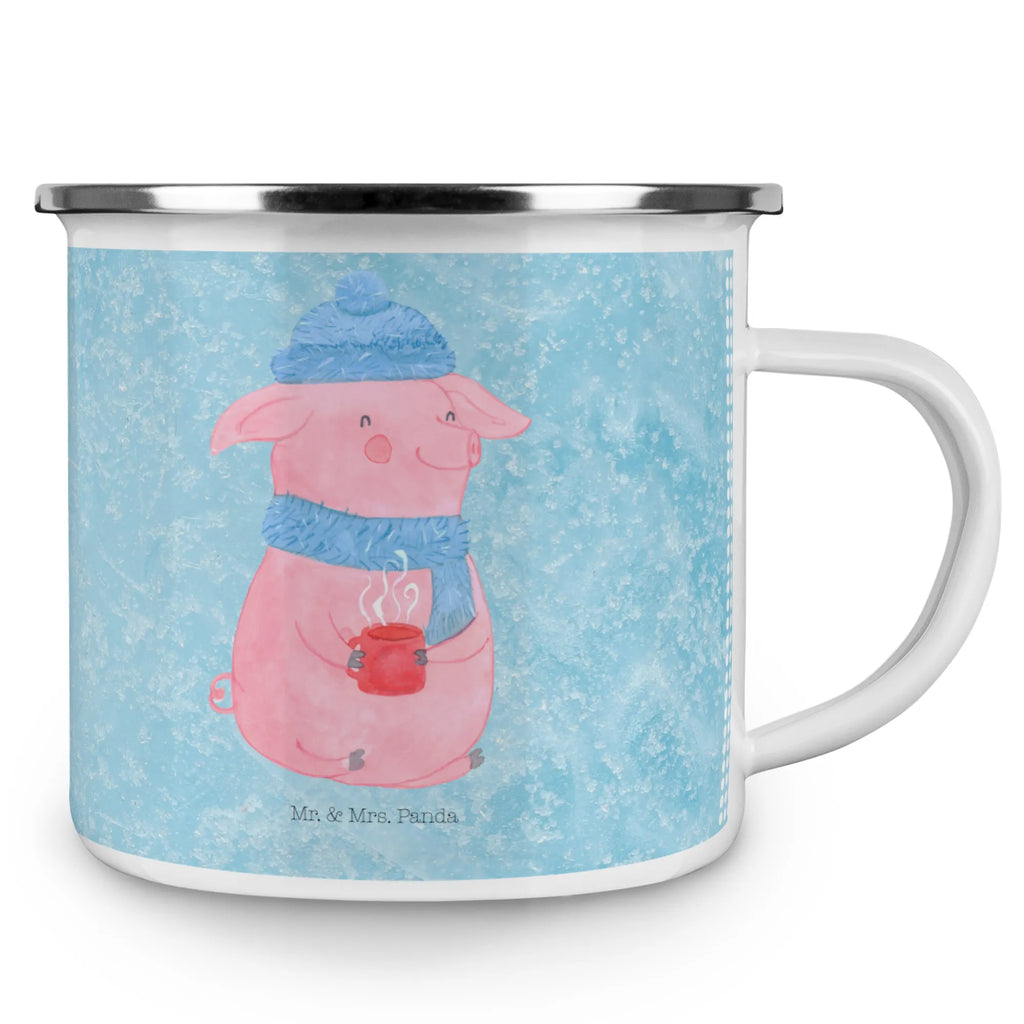 Enamel camping mug Pig Mulled wine lightweight camping mug, camper mug, camp coffee mug, metal cup, tin coffee cup, camping mug, outdoor cup, campfire mug, metal camping mug, enamel mug, stainless steel drinking cup, adventure mug, hiking mug, enamel camping cup, enamel drinking mug, bushcraft mug, steel mug for camping, camping metal cup, backpacking mug, travel mug, Winter, Christmas, Christmas time, snow, mulled pig, mulled wine, punch, Christmas market