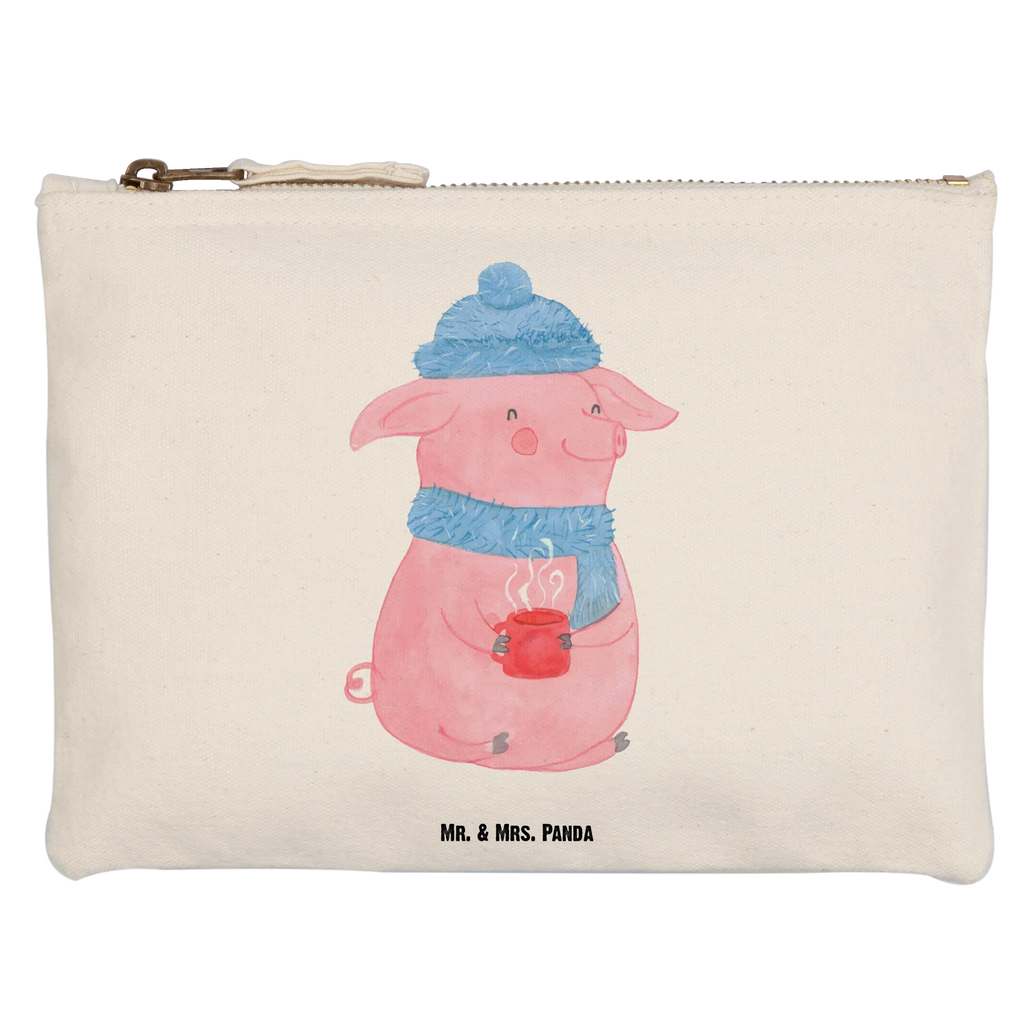 Schminktasche Schwein Glühwein Kosmetiktasche, Mäppchen, toiletry bag, Schminkbeutel, Waschtasche, Kulturbeutel, Kosmetikbeutel, Stiftemäppchen, Schminktäschchen, utensilientasche, Schlampermäppchen, Etui, pencil case, Kulturtasche, beauty tasche, beauty case, pinsel tasche, aufbewahrungsbeutel, aufbewahrungstasche, Schminktasche, Waschbeutel, kosmetiktäschchen, Federmappe, Heiligabend, Wintermotiv, Nikolaus, Weihnachtsdeko, Advent, Winter, Weihnachten, Glühschwein, Weihnachtsmarkt, Punsch, Glühwein