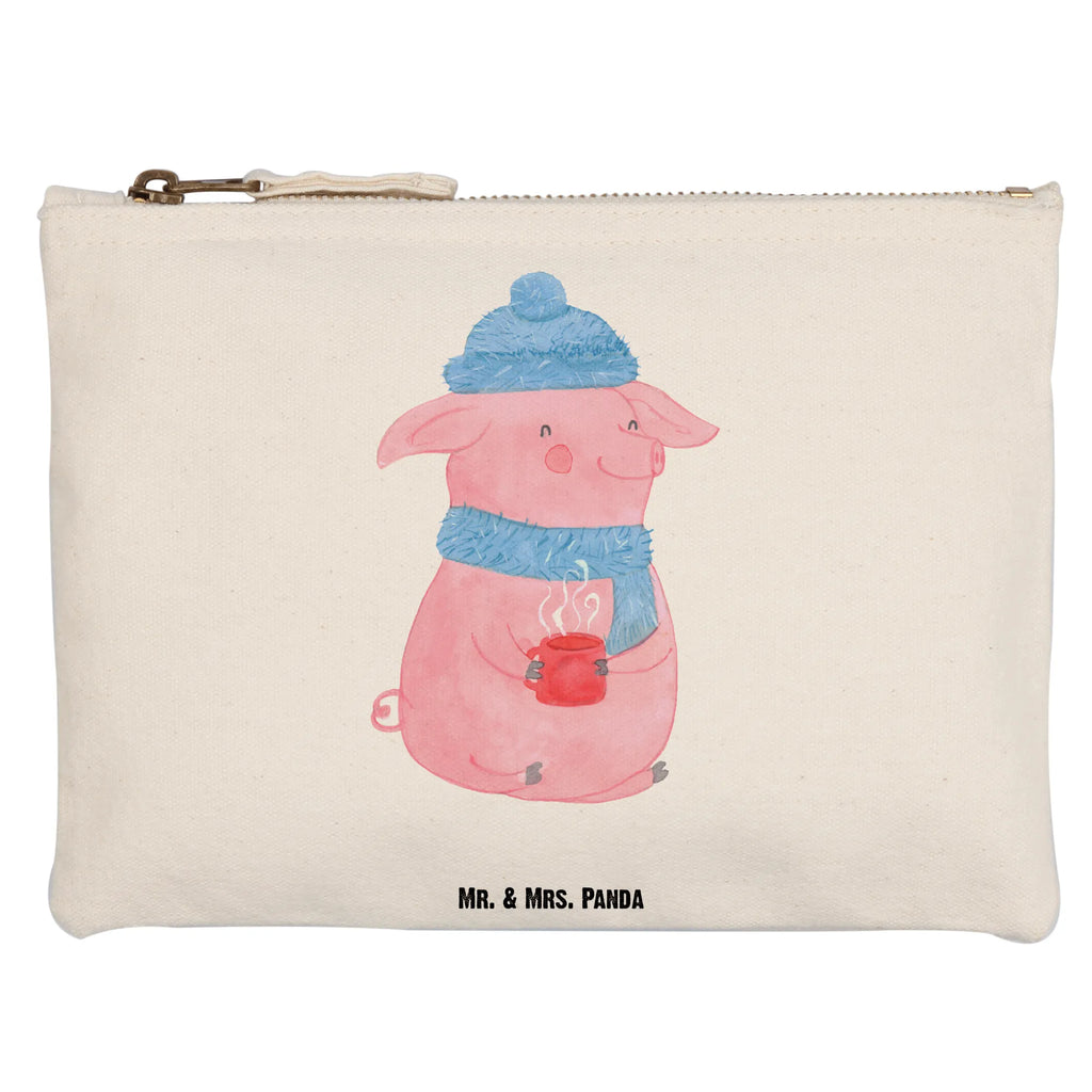 Schminktasche Schwein Glühwein Kosmetiktasche, Mäppchen, toiletry bag, Schminkbeutel, Waschtasche, Kulturbeutel, Kosmetikbeutel, Stiftemäppchen, Schminktäschchen, utensilientasche, Schlampermäppchen, Etui, pencil case, Kulturtasche, beauty tasche, beauty case, pinsel tasche, aufbewahrungsbeutel, aufbewahrungstasche, Schminktasche, Waschbeutel, kosmetiktäschchen, Federmappe, Heiligabend, Wintermotiv, Nikolaus, Weihnachtsdeko, Advent, Winter, Weihnachten, Glühschwein, Weihnachtsmarkt, Punsch, Glühwein