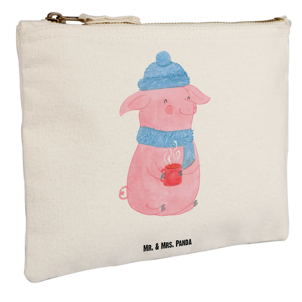 Schminktasche Schwein Glühwein Kosmetiktasche, Mäppchen, toiletry bag, Schminkbeutel, Waschtasche, Kulturbeutel, Kosmetikbeutel, Stiftemäppchen, Schminktäschchen, utensilientasche, Schlampermäppchen, Etui, pencil case, Kulturtasche, beauty tasche, beauty case, pinsel tasche, aufbewahrungsbeutel, aufbewahrungstasche, Schminktasche, Waschbeutel, kosmetiktäschchen, Federmappe, Heiligabend, Wintermotiv, Nikolaus, Weihnachtsdeko, Advent, Winter, Weihnachten, Glühschwein, Weihnachtsmarkt, Punsch, Glühwein