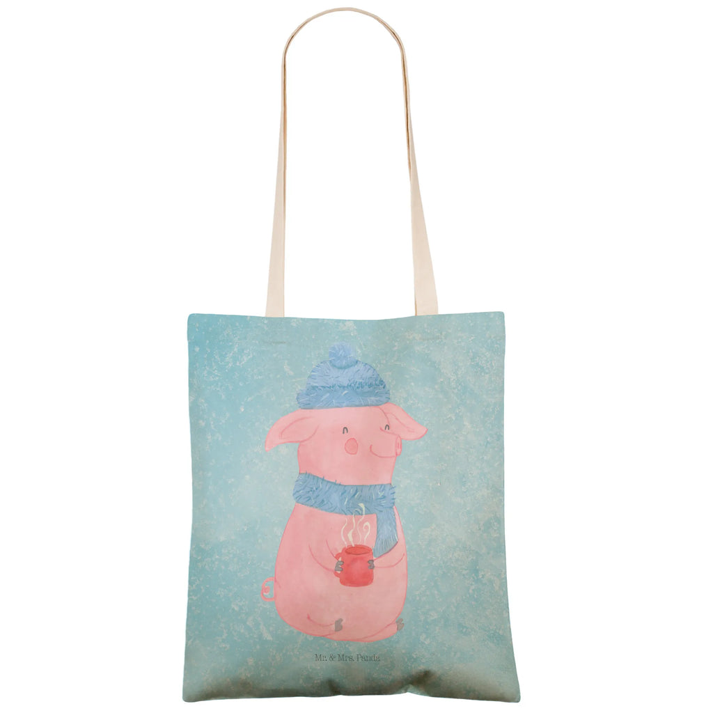 Shopping bag Pig Mulled wine Carrier bag, cloth bag, pouch, bag, shopper, shoulder bag, cotton bag, Winter, Christmas, Christmas time, snow, mulled pig, mulled wine, punch, Christmas market