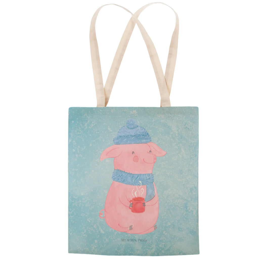 Shopping bag Pig Mulled wine Carrier bag, cloth bag, pouch, bag, shopper, shoulder bag, cotton bag, Winter, Christmas, Christmas time, snow, mulled pig, mulled wine, punch, Christmas market