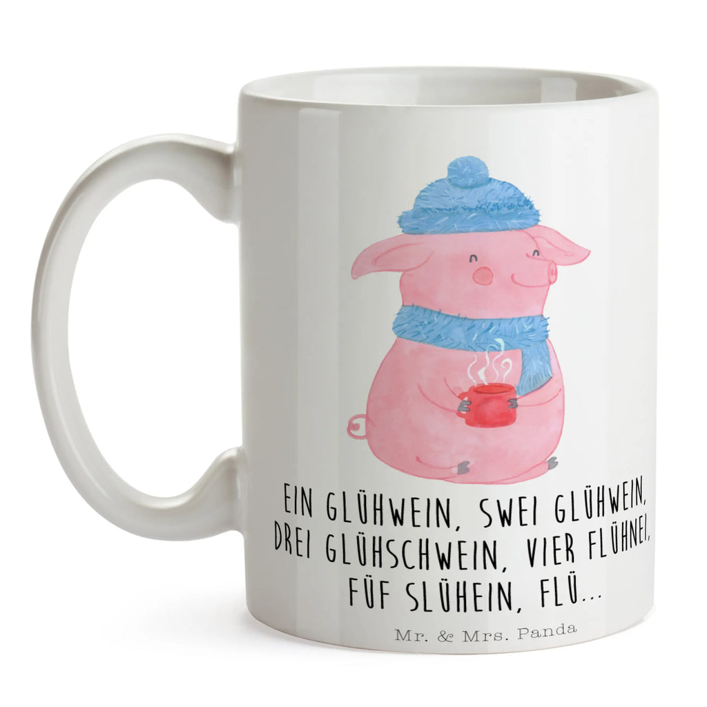 Tasse Schweinchen Glühwein Geschenktasse, Tasse mit Motiven, Bürotasse, Tasse, Porzellantasse, Keramiktasse, Kaffeetasse, Teetasse, Tasse mit Zitaten, Winter, Weihnachten, Weihnachtsdeko, Nikolaus, Advent, Heiligabend, Wintermotiv, Weihnachtsmarkt, Glühwein, Betrunken, Spruch