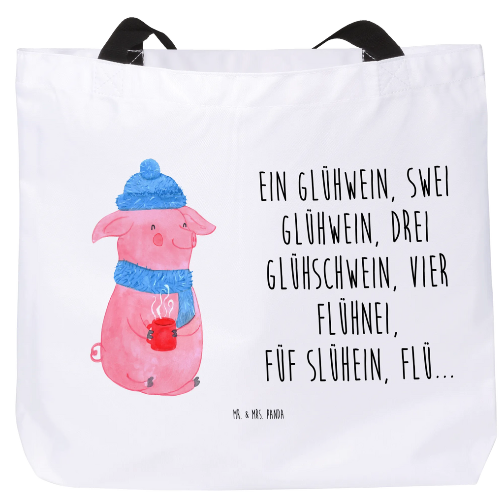 Shopper Lallelndes Glühschwein Alltagstasche, Einkaufstasche, Freizeittasche, Strandtasche, Schulbeutel, Beutel, Tragebeutel, Einkaufsbeutel, Tasche, Shopper, Schultasche, Winter, Weihnachten, Weihnachtsdeko, Nikolaus, Advent, Heiligabend, Wintermotiv, Spruch, Glühwein, Betrunken, Weihnachtsmarkt