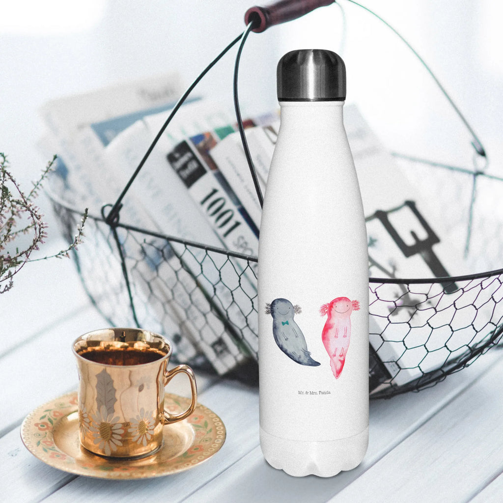 Insulated bottle axolotl Girlfriend stainless steel, Thermos bottle 500ml, Thermos, Thermos bottles, Thermos bottle, Axolotl, Axelotl, marine animals, Mexican walking fish, salamander, amphibian, valentine's day, great love, axolotl, fiancé, tail, proof of love, friend, husband, anniversary, love, axolot