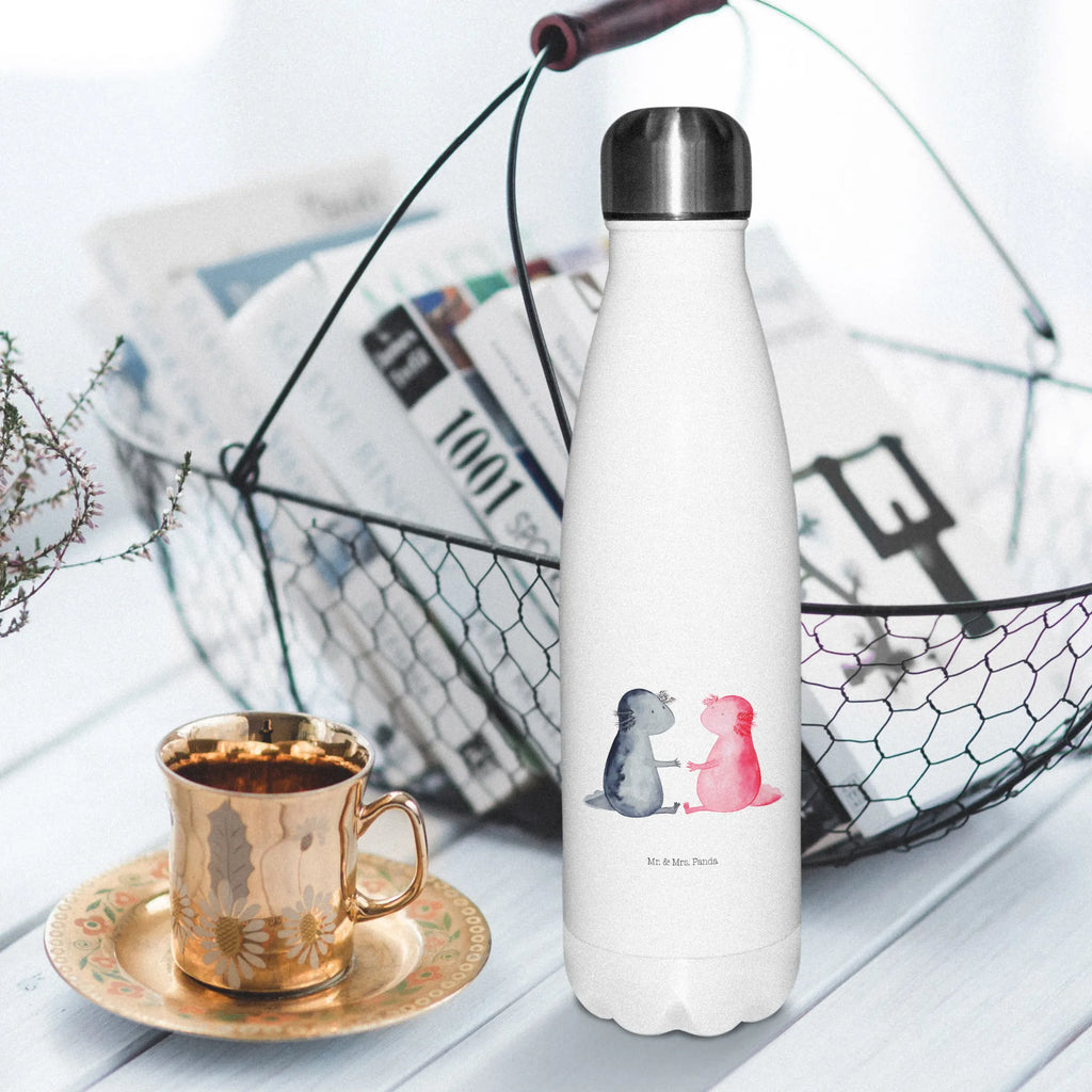 Insulated bottle axolotl Love stainless steel, Thermos bottle 500ml, Thermos bottle, Thermos, Thermos bottles, Axolotl, Axelotl, marine animals, Mexican walking fish, salamander, amphibian, anniversary, husband, axolotl, valentine's day, friend, great love, proof of love, love, tail, axolot, fiancé