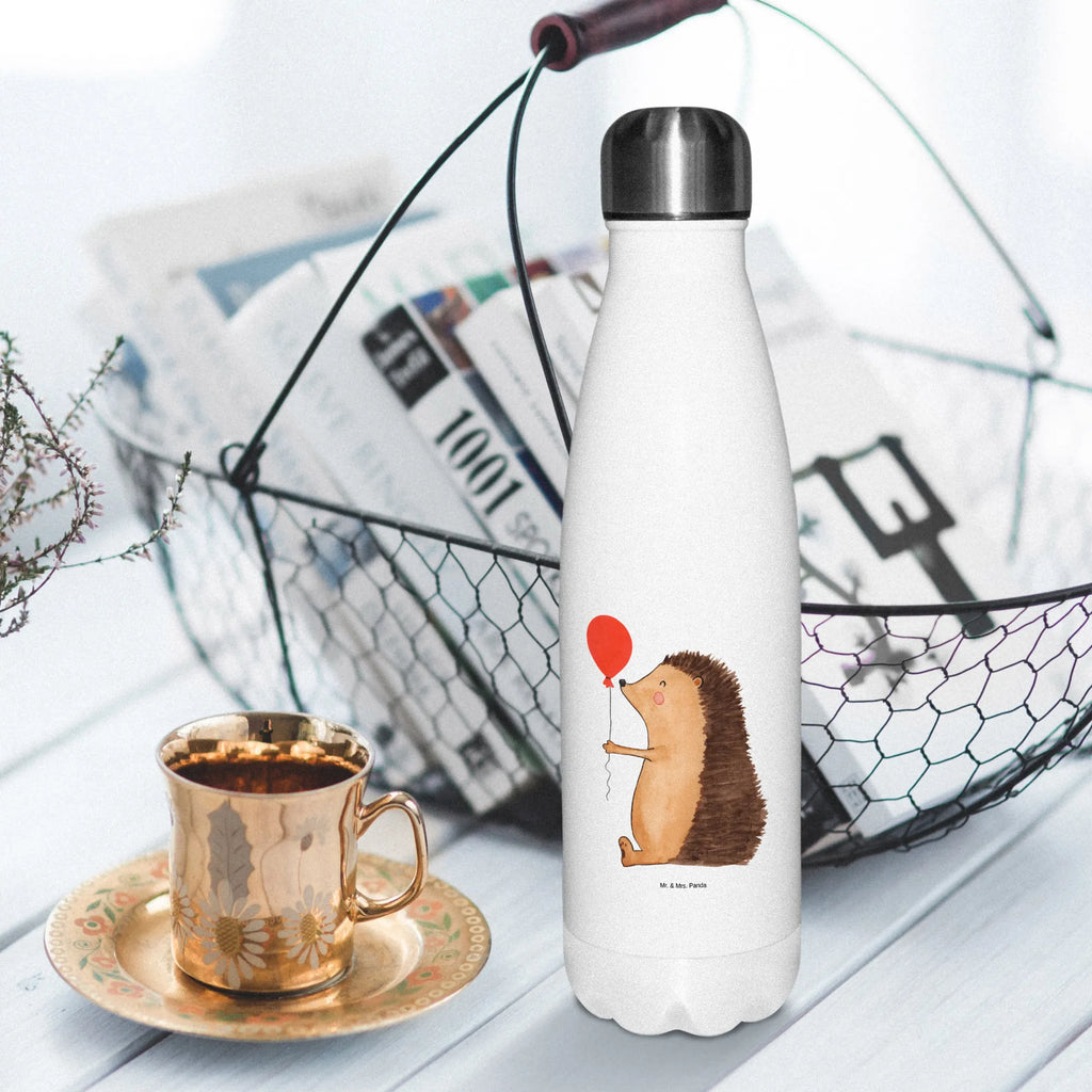 Insulated bottle Hedgehog balloon Thermos bottle 500ml, stainless steel, Thermos bottle, Thermos bottles, Thermos, small animals, cute, funny, cute animal motives, hand drawn, small world, funny sayings, good mood, happy, gifts, gift ideas, special gifts, animal lover, card, hedgehog, Happy Birthday, Balloon, Birthday, Birthday Child