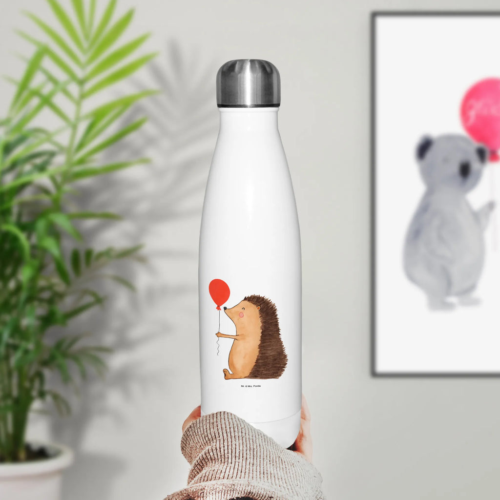 Insulated bottle Hedgehog balloon Thermos bottle 500ml, stainless steel, Thermos bottle, Thermos bottles, Thermos, small animals, cute, funny, cute animal motives, hand drawn, small world, funny sayings, good mood, happy, gifts, gift ideas, special gifts, animal lover, card, hedgehog, Happy Birthday, Balloon, Birthday, Birthday Child