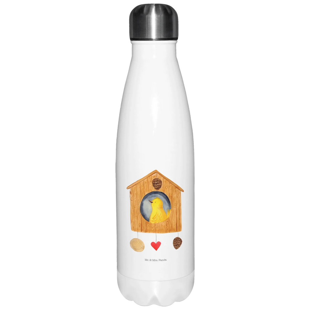 Insulated bottle birdhouse Home Thermos, Thermos bottle 500ml, Thermos bottles, Thermos bottle, stainless steel, small animals, cute, funny, cute animal motives, hand drawn, small world, funny sayings, good mood, happy, gifts, gift ideas, special gifts, animal lover, card, moving gift, house, moving out, birdhouse, home sweet home, gift, moving in, bird, house building