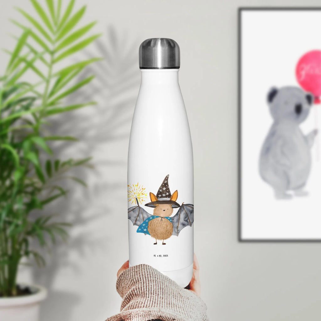 Insulated bottle bat wizard Thermos, Thermos bottle 500ml, Thermos bottles, Thermos bottle, stainless steel, small animals, cute, funny, cute animal motives, hand drawn, small world, funny sayings, good mood, happy, gifts, gift ideas, special gifts, animal lover, card, get in, women, magicians, sorcerers, bats, Bats