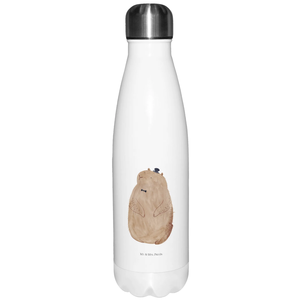 Insulated bottle Groundhog Thermos bottle, Thermos bottle 500ml, Thermos bottles, stainless steel, Thermos, small animals, cute, funny, cute animal motives, hand drawn, small world, funny sayings, good mood, happy, gifts, gift ideas, special gifts, animal lover, card, Groundhog, etiquette, decency, cheerfulness, friendliness, respect