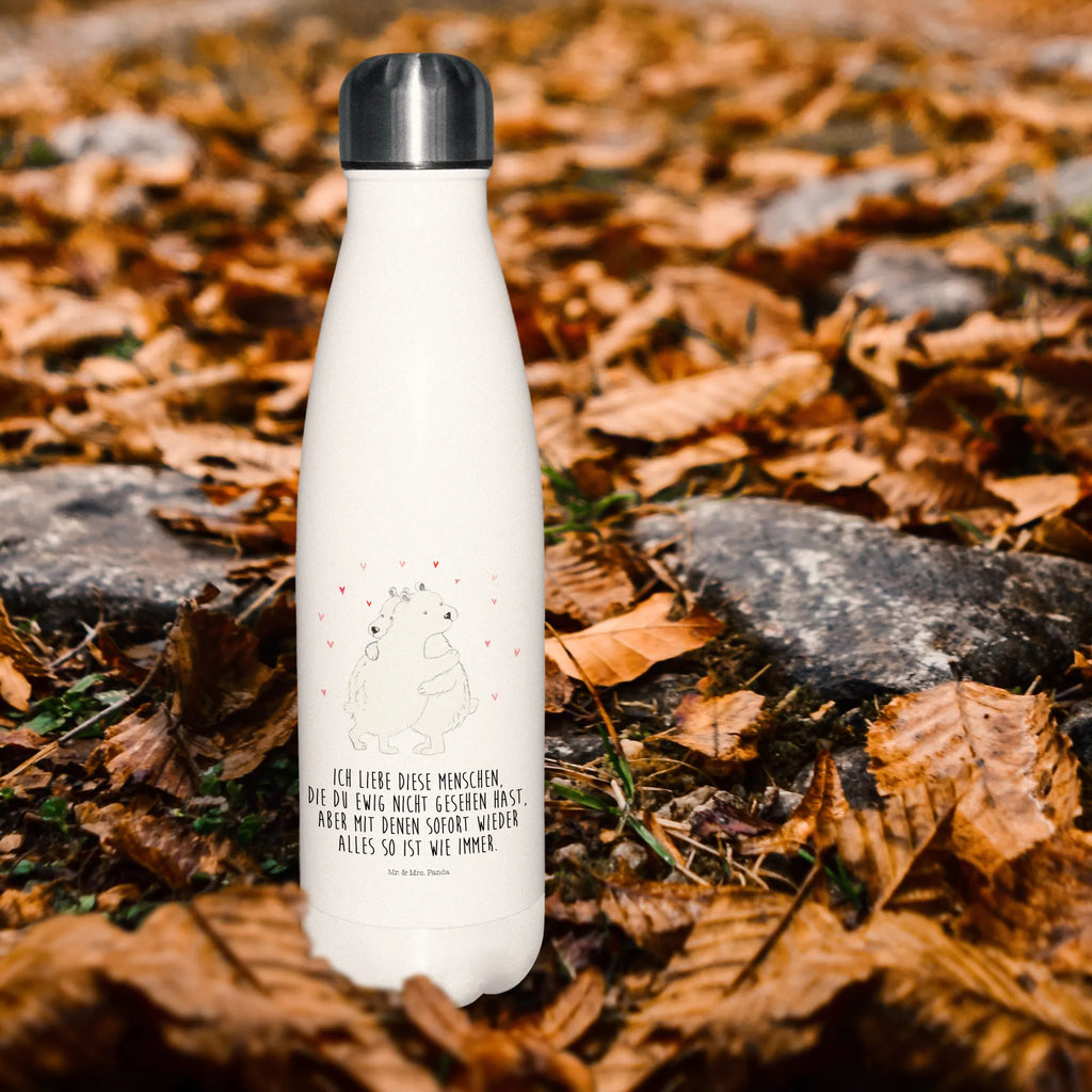 Insulated bottle Icebear Embrace stainless steel, Thermos bottle 500ml, Thermos bottles, Thermos, Thermos bottle, small animals, cute, funny, cute animal motives, hand drawn, small world, funny sayings, good mood, happy, gifts, gift ideas, special gifts, animal lover, card