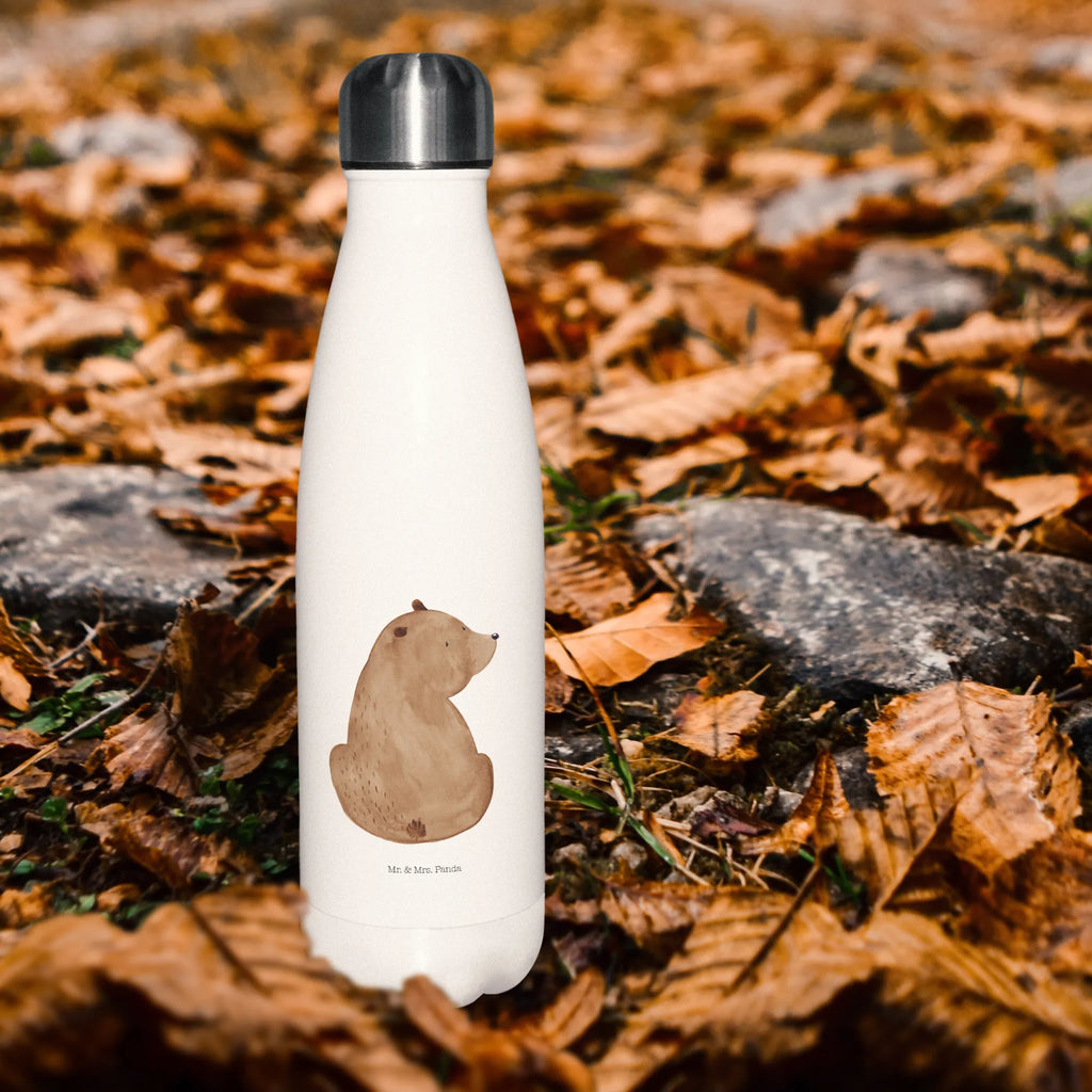 Insulated bottle bear shoulder look Thermos, Thermos bottles, Thermos bottle 500ml, Thermos bottle, stainless steel, bear, teddy, teddy bear, cuddly toy, bears, bear love, world view, motivation, self-esteem, wisdom