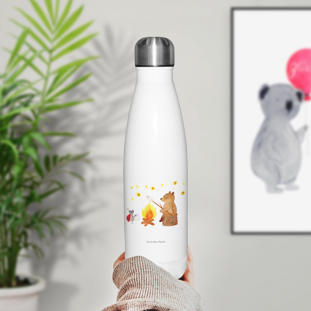 Insulated bottle Bear & Ladybird campfire Thermos, Thermos bottle 500ml, Thermos bottle, stainless steel, Thermos bottles, bear, teddy, teddy bear, cuddly toy, Campfire