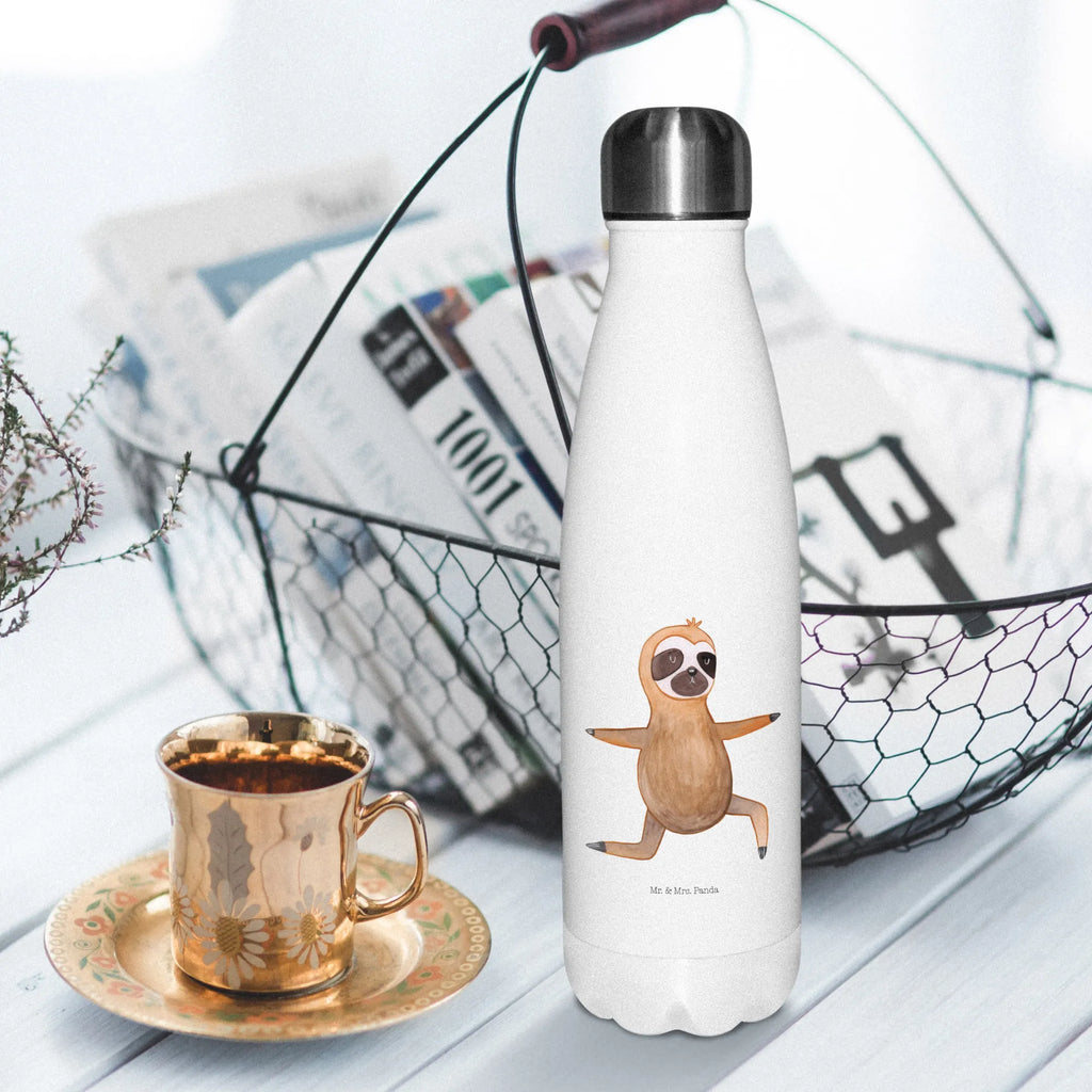Insulated bottle sloth yoga stainless steel, Thermos bottle, Thermos bottle 500ml, Thermos, Thermos bottles, Sloth, sloth, trend animal, favorite animal, warrior, lazy, yoga exercises, yoga, namaste