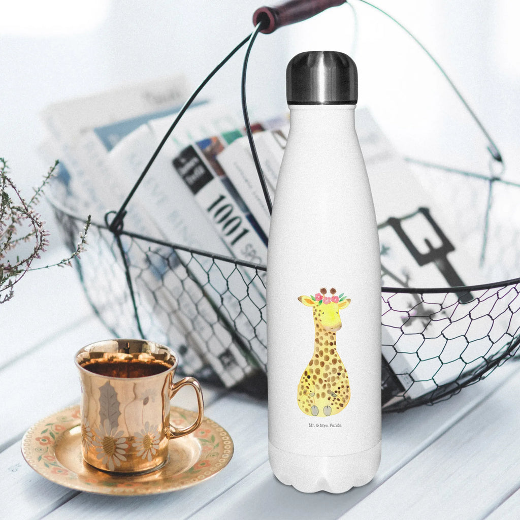 Insulated bottle giraffe flower wreath thermo trinkflasche, edelstahl isolierflasche, edelstahl wasserflasche, Trinkflasche, reiseflasche, Edelstahlflasche, Vakuumflasche, Outdoorflasche, thermobottle, thermobehälter, Thermoflasche, thermosflaschen, isolierflaschen, flasche aus edelstahl, isolier trinkflasche, Trinkflasche Isoliert, isolierbehälter, Trinkbehälter, Thermos, Thermosflasche, metallflasche, Trinkgefäß, Edelstahl Trinkflasche, Isolierflasche, wanderflasche, trinkflaschen, Wasserflasche, Getränkeflasche, Thermoflasche Edelstahl, Afrika, Wildtiere, Giraffe, Freundin, Blumenkranz, Abenteurer, Selbstliebe