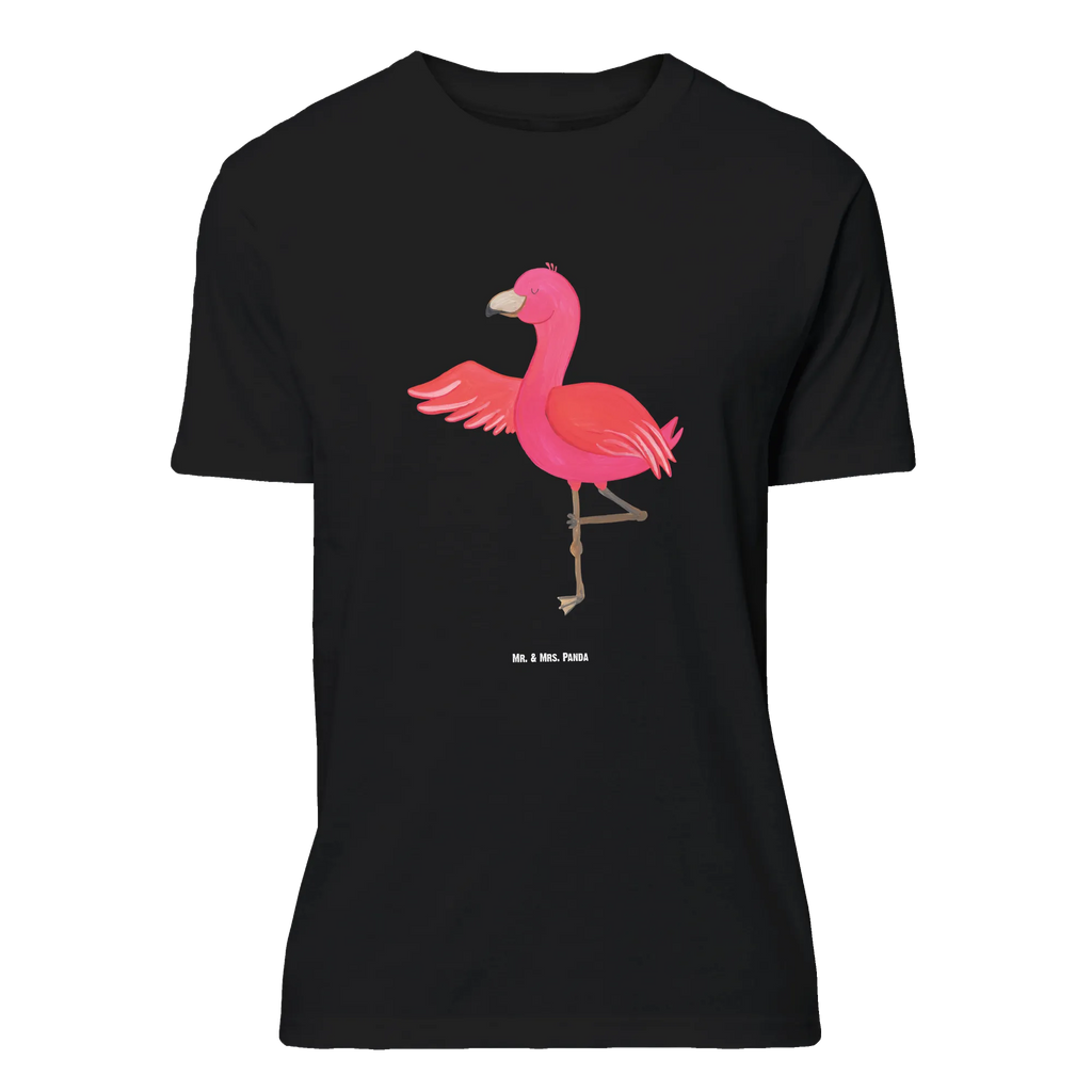 T-Shirt Standard Flamingo Yoga Damen, Männer, Jubiläum, Lustiges T-Shirt, Herrn, Tshirt, T-Shirt, Party, Geburstag, Shirt, Frauen, Sprüche, T-Shirt mit Spruch, Schlafshirt, Nachthemd, Junggesellenabschied, Flamingo, Yoga-Übung, Achtsamkeit, Entspannung, Vogel, Tiefenentspannung, Yoga, Ärger, Aufregen, Namaste