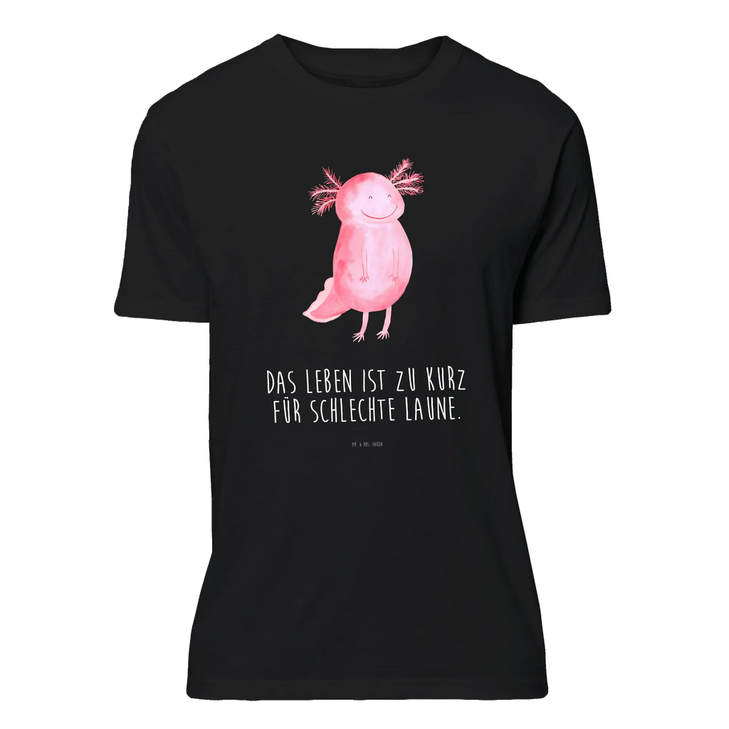 T-Shirt Standard Axolotl glücklich Lustiges T-Shirt, Damen, Junggesellenabschied, Nachthemd, T-Shirt, Tshirt, Shirt, Jubiläum, Herrn, T-Shirt mit Spruch, Geburstag, Schlafshirt, Axolotl, Molch, Motivation, Lurche, Lurch, Axolot, Gute Laune, Schwanzlurch