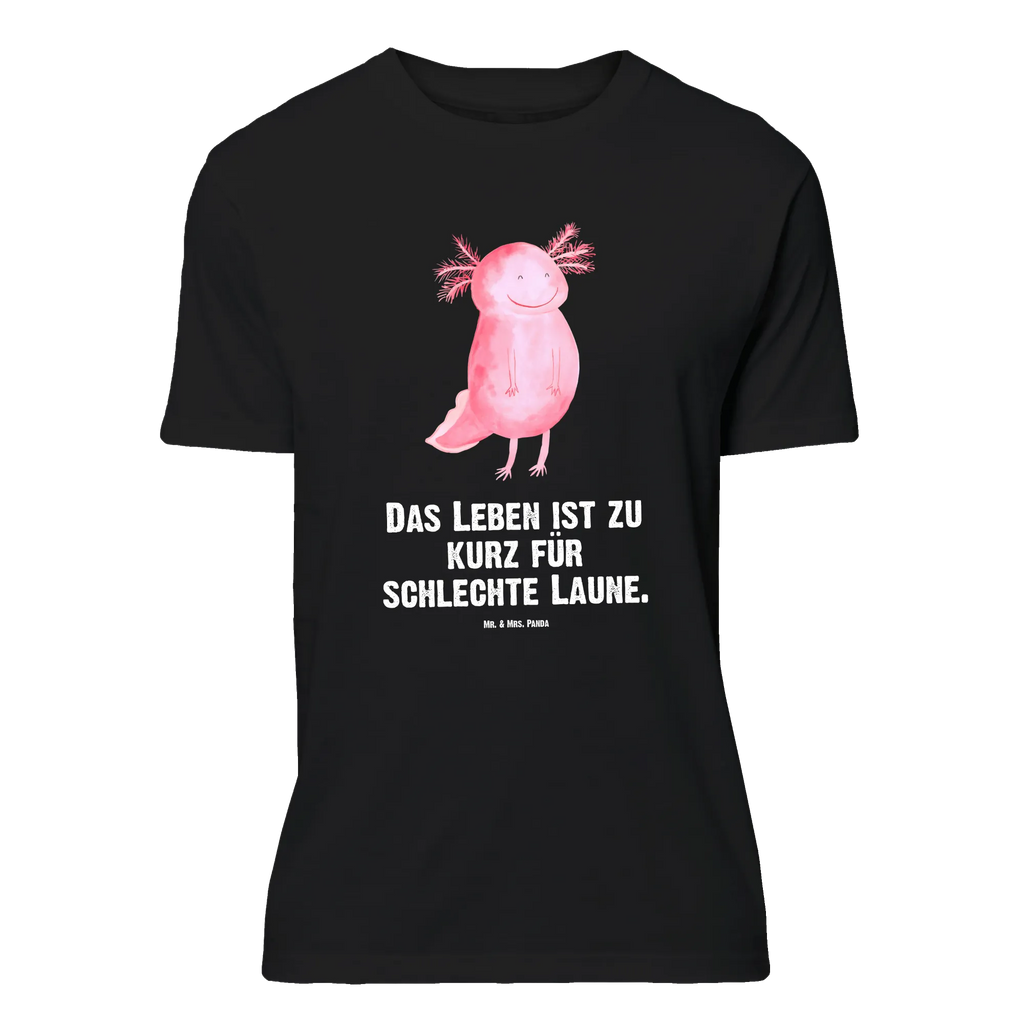 T-Shirt Standard Axolotl glücklich Lustiges T-Shirt, Damen, Junggesellenabschied, Nachthemd, T-Shirt, Tshirt, Shirt, Jubiläum, Herrn, T-Shirt mit Spruch, Geburstag, Schlafshirt, Axolotl, Molch, Motivation, Lurche, Lurch, Axolot, Gute Laune, Schwanzlurch