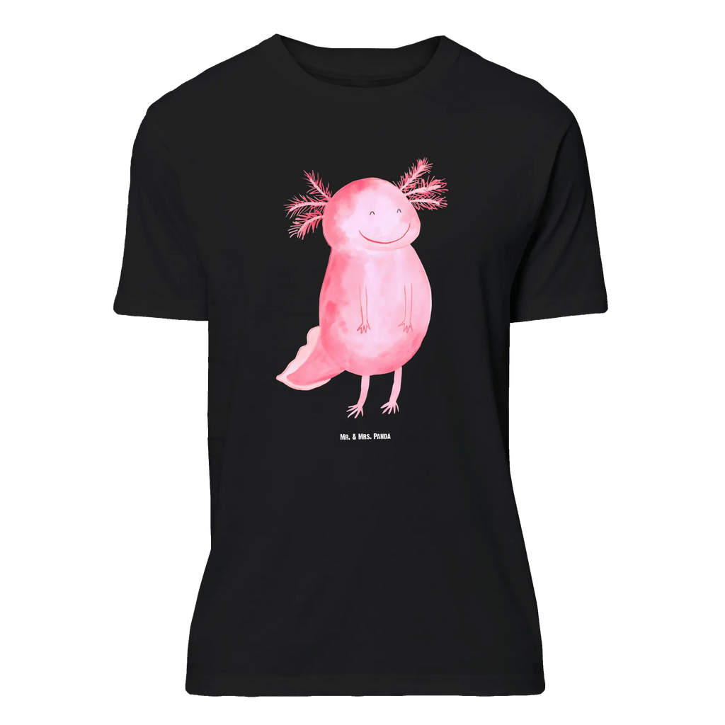 T-Shirt Standard Axolotl glücklich Lustiges T-Shirt, Damen, Junggesellenabschied, Nachthemd, T-Shirt, Tshirt, Shirt, Jubiläum, Herrn, T-Shirt mit Spruch, Geburstag, Schlafshirt, Axolotl, Molch, Motivation, Lurche, Lurch, Axolot, Gute Laune, Schwanzlurch