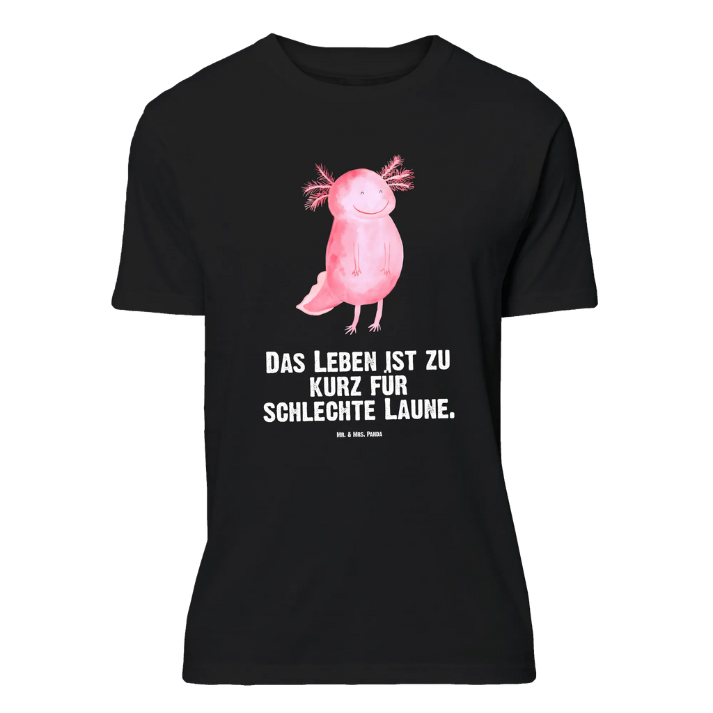 T-Shirt Standard Axolotl glücklich Lustiges T-Shirt, Damen, Junggesellenabschied, Nachthemd, T-Shirt, Tshirt, Shirt, Jubiläum, Herrn, T-Shirt mit Spruch, Geburstag, Schlafshirt, Axolotl, Molch, Motivation, Lurche, Lurch, Axolot, Gute Laune, Schwanzlurch
