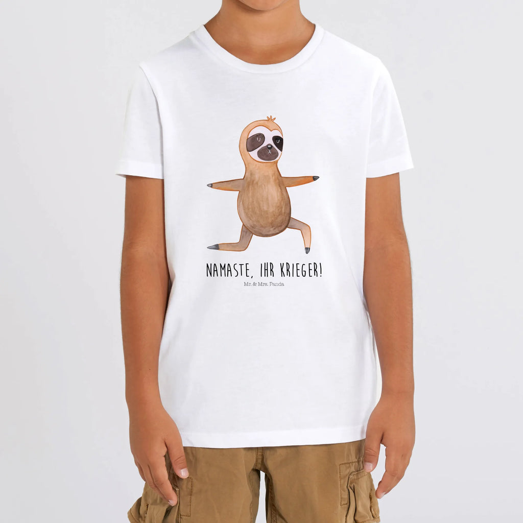 Organic Kids T-Shirt sloth yoga Kinder T-Shirt Jungen, Kinder T-Shirt, Kinder T-Shirt Mädchen, Faultier Geschenk, Faultier, Faultier Deko, Atmung, Lieblingstier, Namaste, Yogaübungen, Meditation, Gelassenheit, Faultiere, Entspannung, Yoga, Krieger, faul