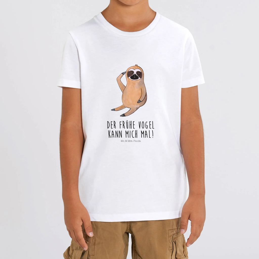 Organiczna koszulka dziecięca leniwiec ptak Kinder T-Shirt, Kinder T-Shirt Jungen, Kinder T-Shirt Mädchen, Faultier Geschenk, Faultier, Faultier Deko, Morgenmuffel, Faultiere, Frühaufsteher, Der Frühe Vogel, Faultierwelt, faul, Vogel, Spinner, Lieblingstier, Früher Vogel