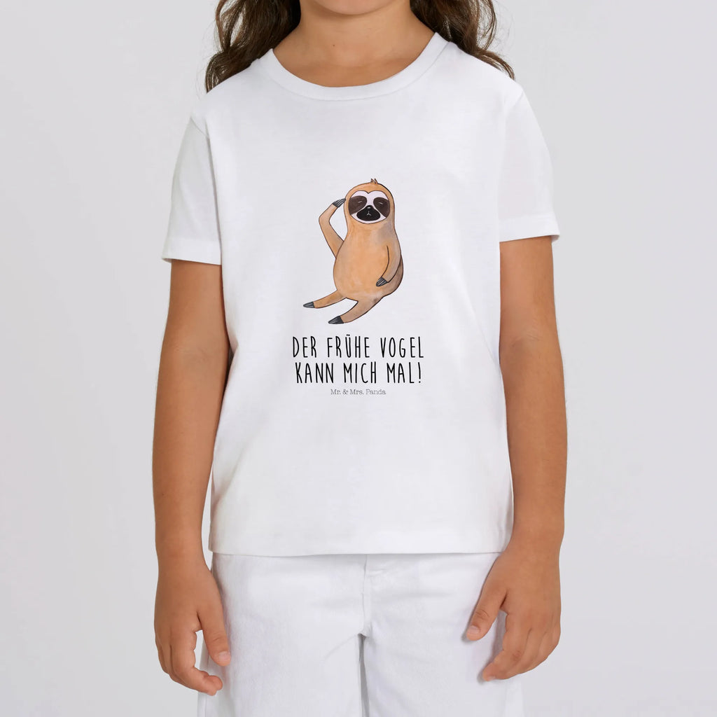 Organiczna koszulka dziecięca leniwiec ptak Kinder T-Shirt, Kinder T-Shirt Jungen, Kinder T-Shirt Mädchen, Faultier Geschenk, Faultier, Faultier Deko, Morgenmuffel, Faultiere, Frühaufsteher, Der Frühe Vogel, Faultierwelt, faul, Vogel, Spinner, Lieblingstier, Früher Vogel