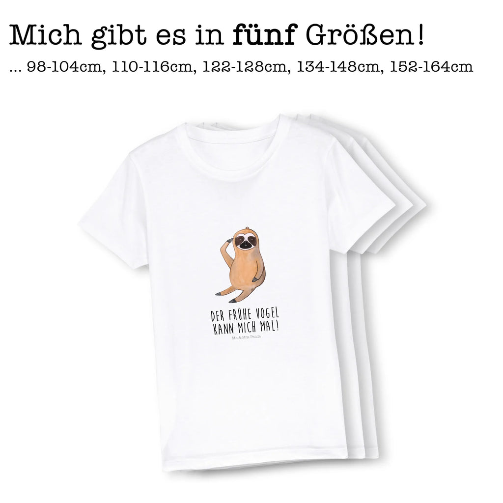 Organiczna koszulka dziecięca leniwiec ptak Kinder T-Shirt, Kinder T-Shirt Jungen, Kinder T-Shirt Mädchen, Faultier Geschenk, Faultier, Faultier Deko, Morgenmuffel, Faultiere, Frühaufsteher, Der Frühe Vogel, Faultierwelt, faul, Vogel, Spinner, Lieblingstier, Früher Vogel