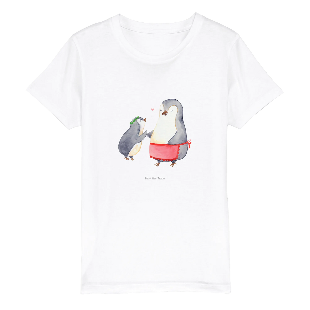 Organiczna koszulka dziecięca Pingwin z dzieckiem Kinder T-Shirt Mädchen, Kinder T-Shirt Jungen, Kinder T-Shirt, Oma, Bruder, Muttertag, Vatertag, Papa, Familie, Mama, Opa, Schwester, Mutter, Geburststag, Mami, Geschenk, Mutti